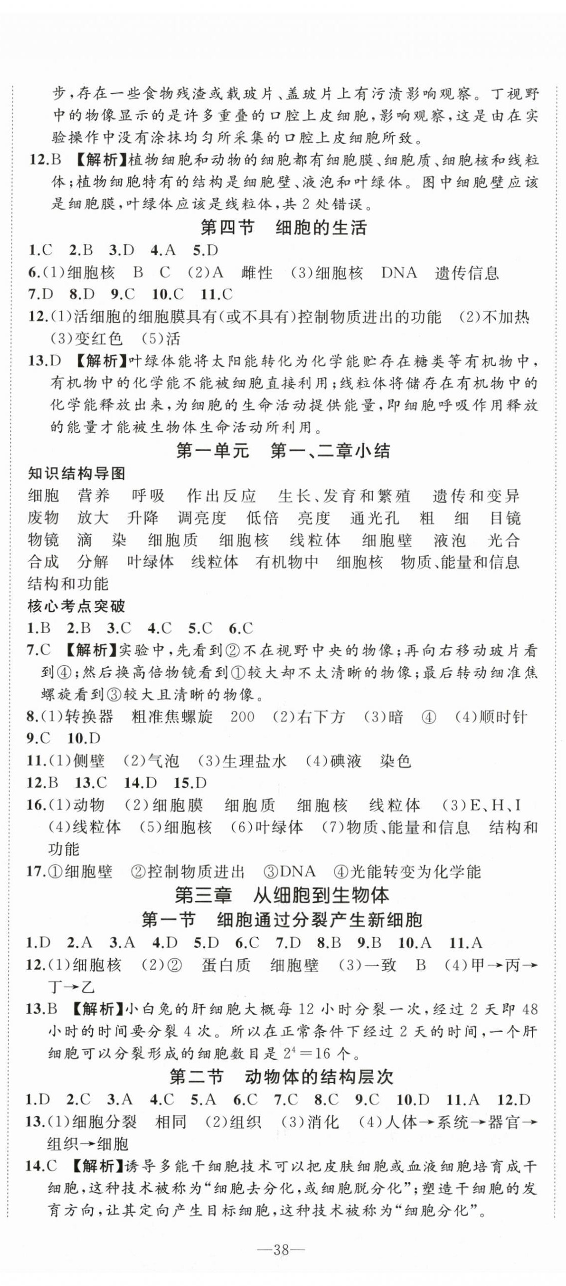 2026年我的作业七年级生物上册人教版&nbsp;第2页