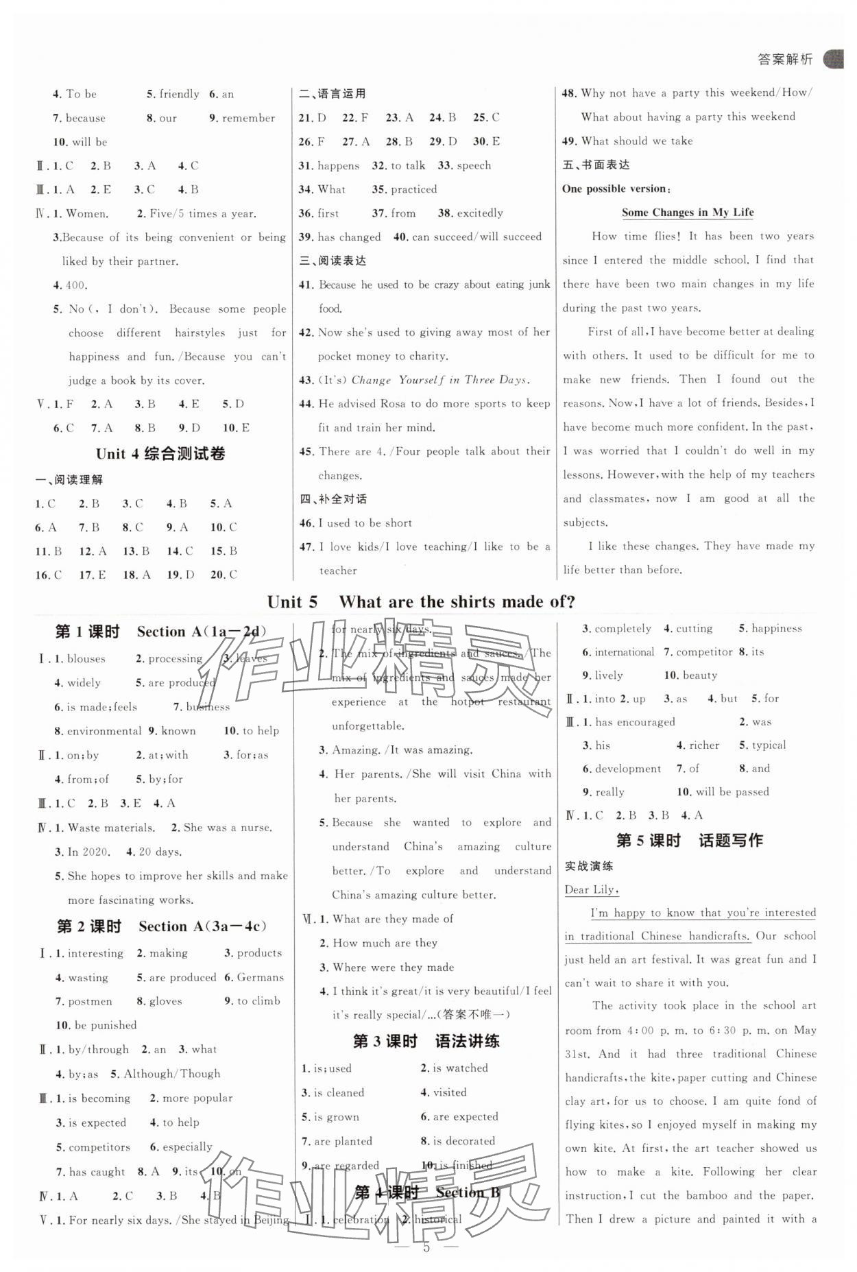 2025年細解巧練九年級英語全一冊人教版 第5頁