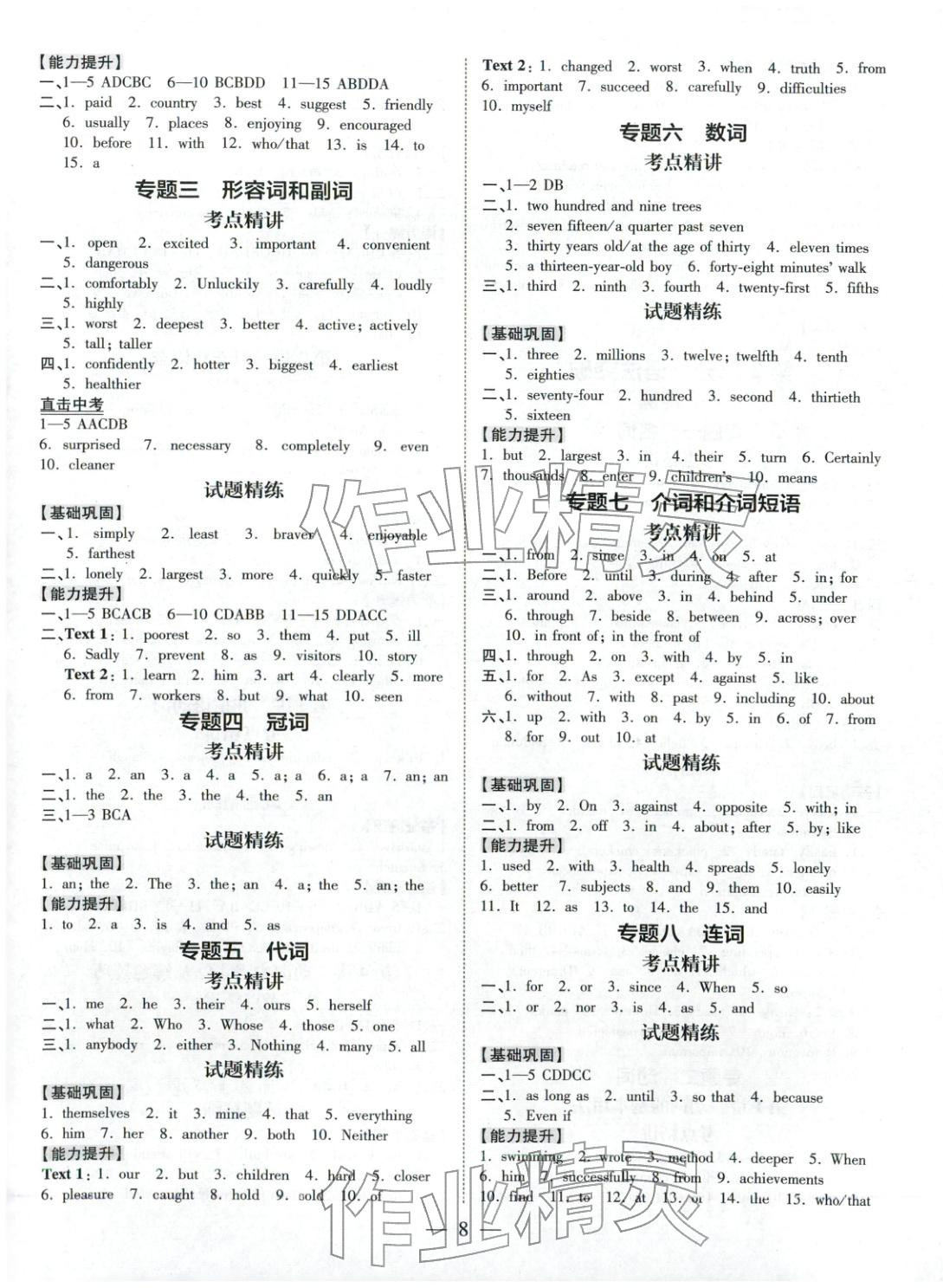 2026年领跑中考英语河南专版&nbsp;第8页