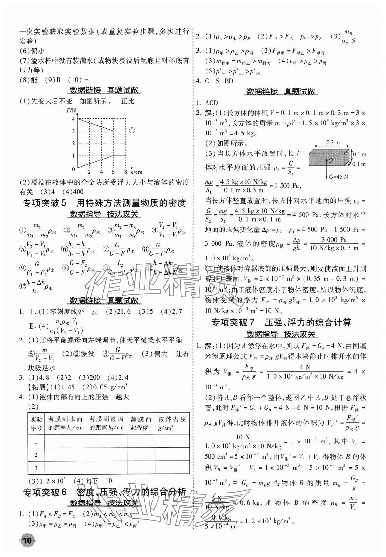 2024年中考大數(shù)據(jù)物理中考河北專版&nbsp;參考答案第10頁