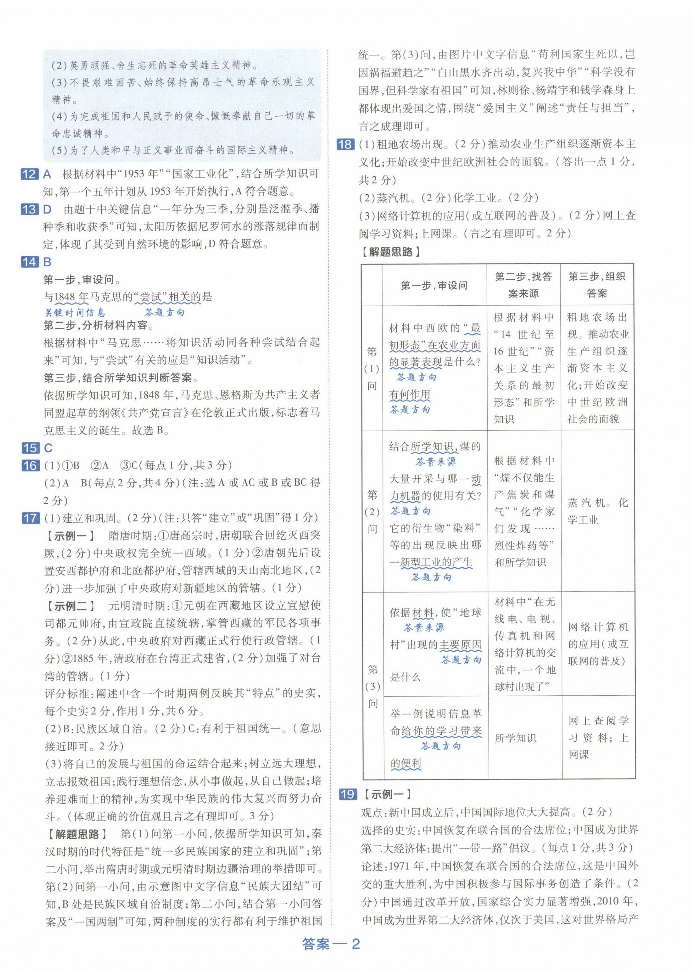 2024年金考卷45套匯編歷史新疆專版 第2頁(yè)