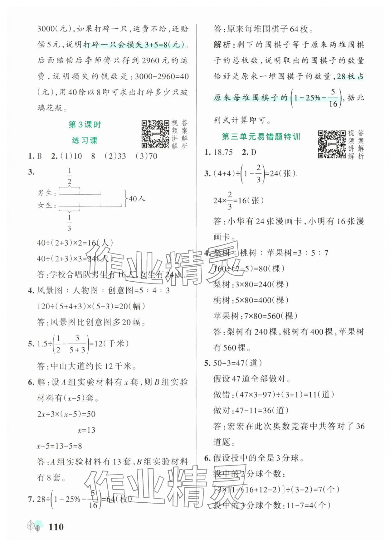 2025年綠卡提優(yōu)特訓(xùn)六年級數(shù)學(xué)下冊蘇教版江蘇專版 參考答案第10頁