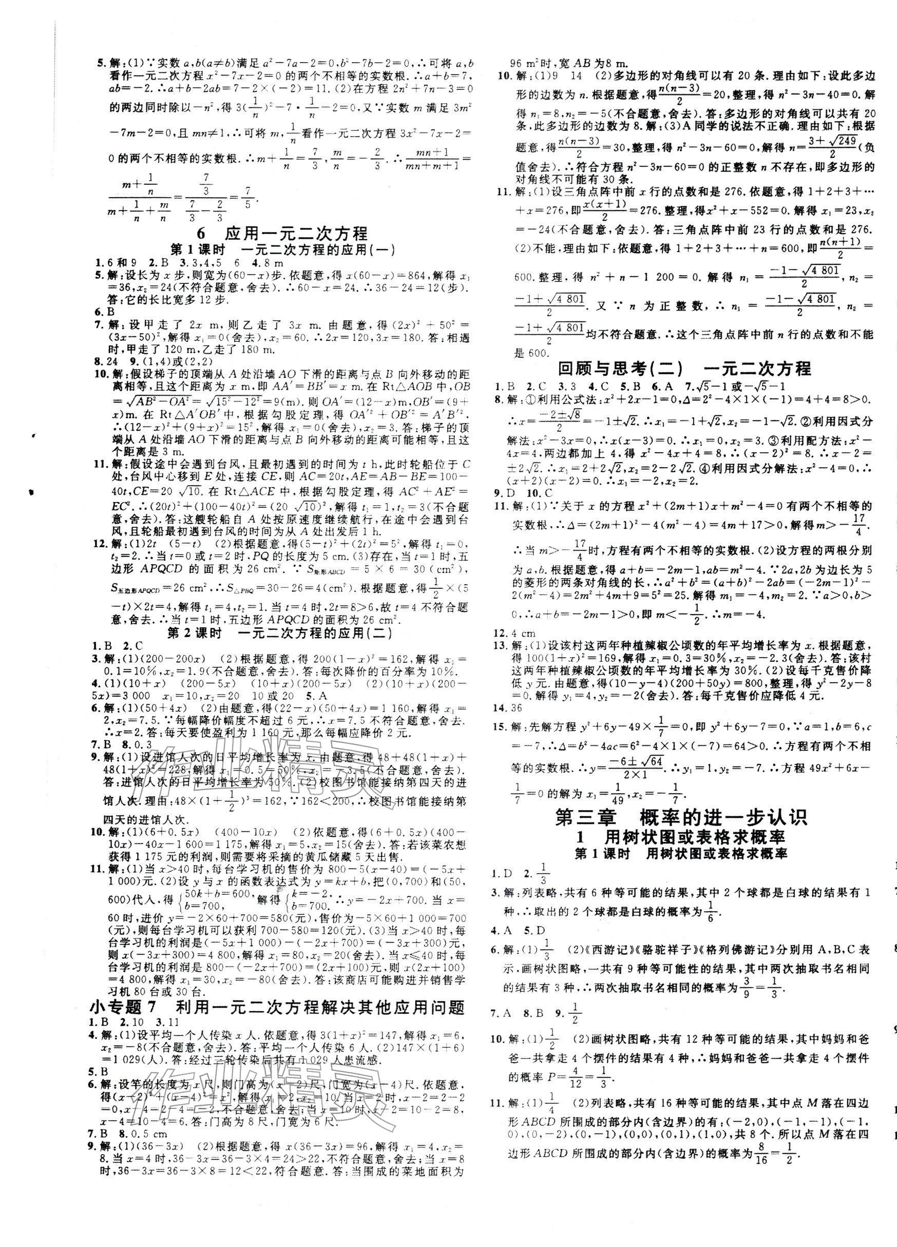 2025年名校課堂九年級數學全一冊北師大版貴州專版 第5頁