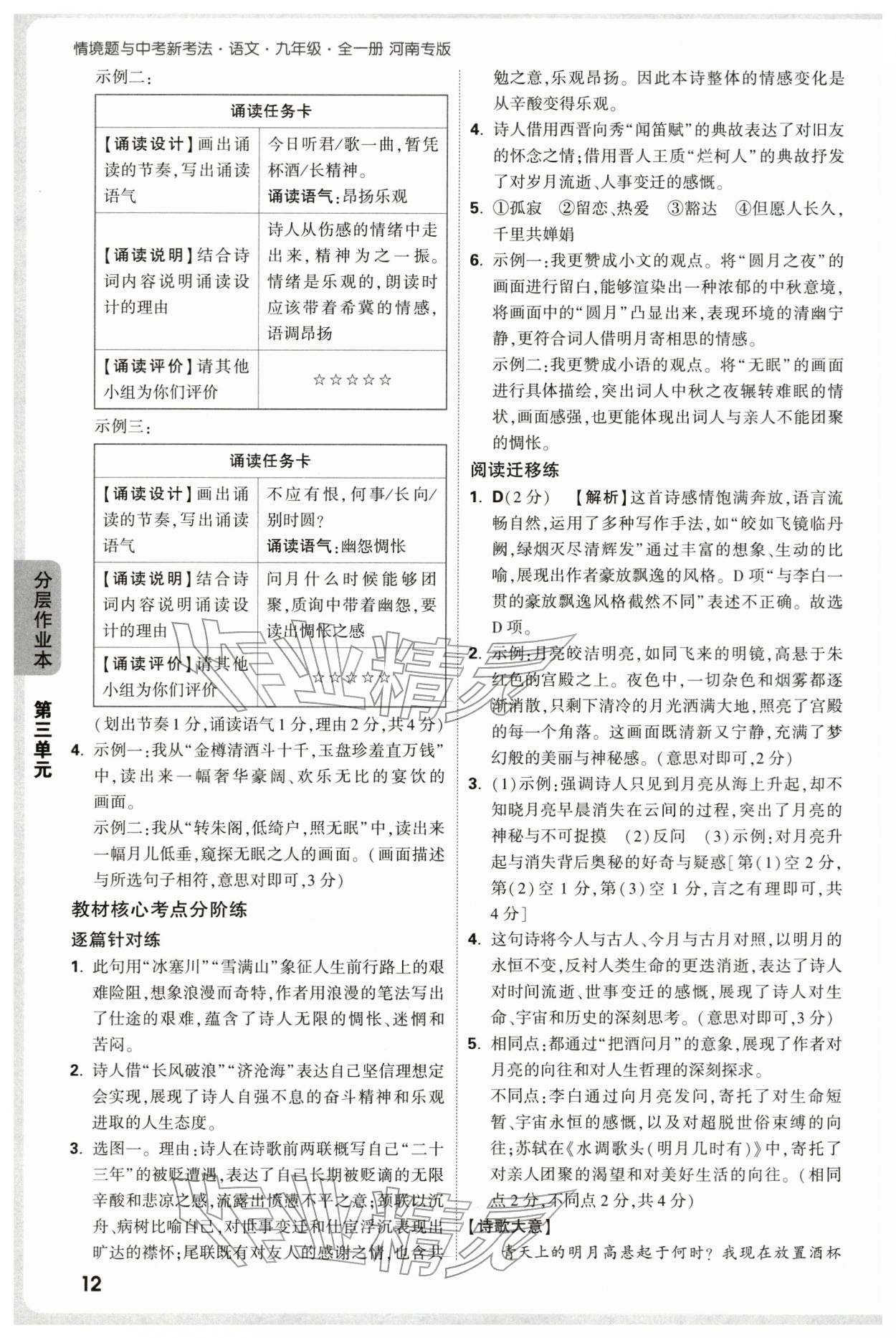 2025年情境題與中考新考法九年級語文全一冊人教版河南專版 第12頁
