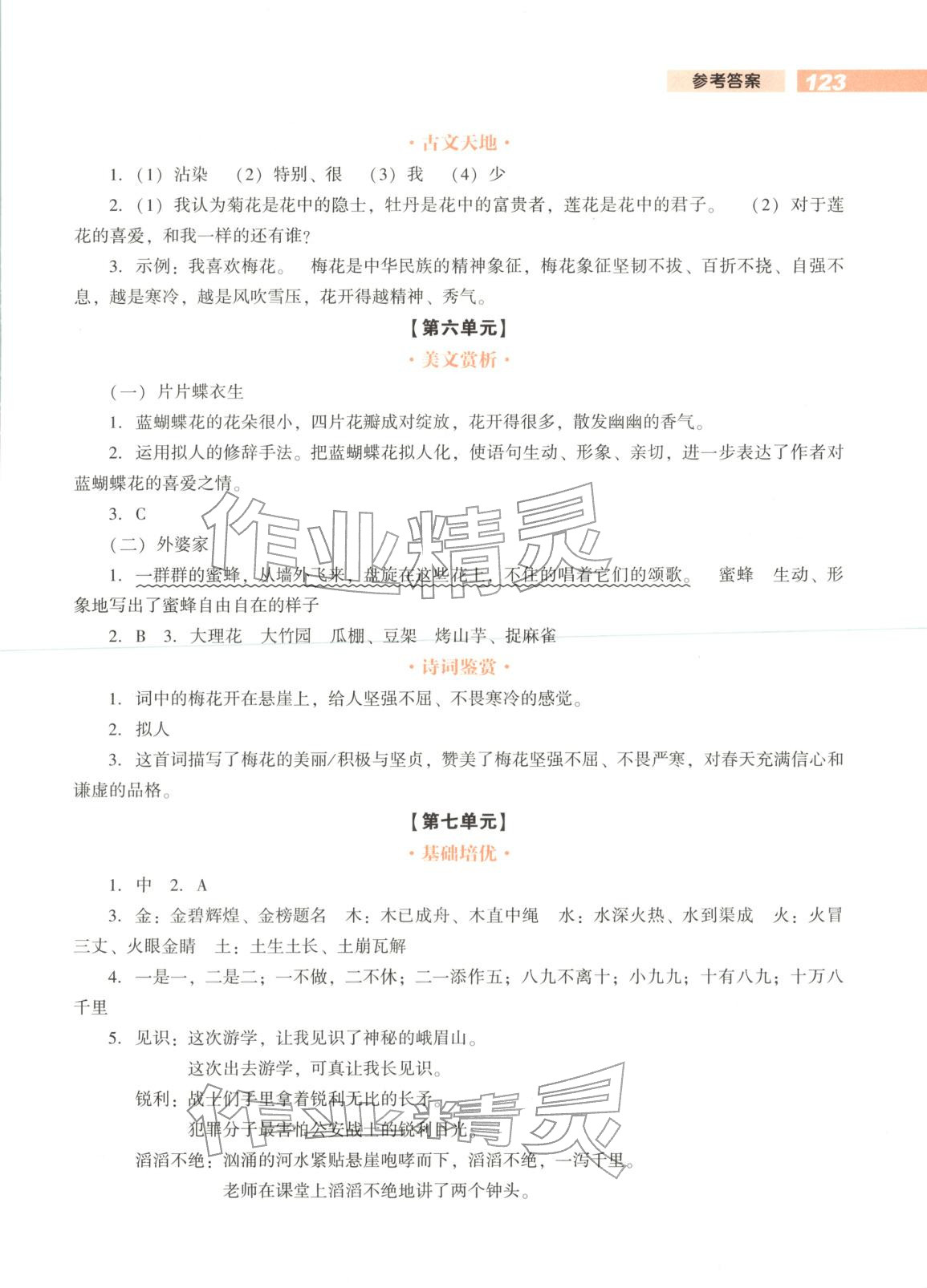 2025年遥遥领先核心素养提升四年级语文全一册人教版 第5页