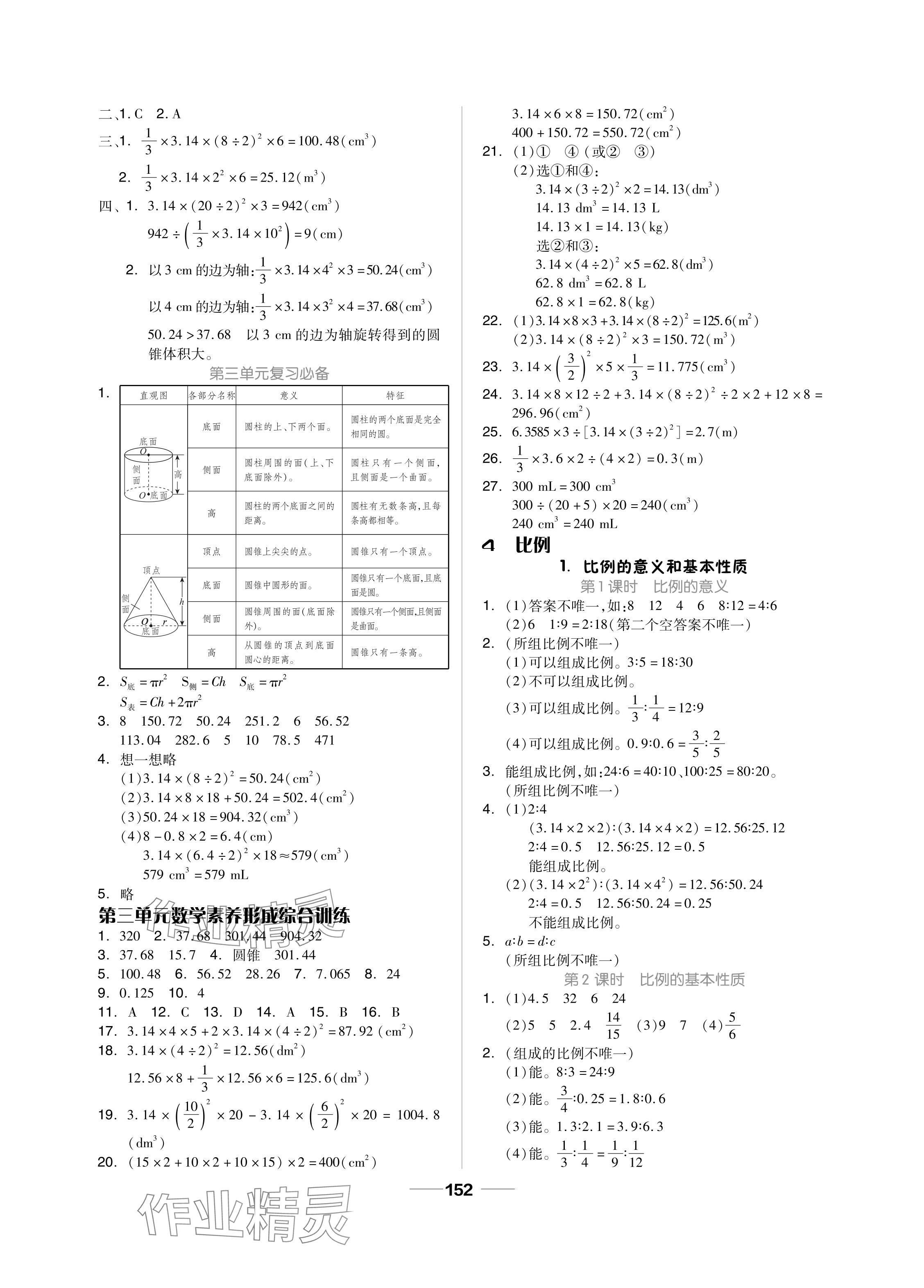 2024年新思維伴你學(xué)單元達(dá)標(biāo)測(cè)試卷六年級(jí)數(shù)學(xué)下冊(cè)人教版 參考答案第4頁