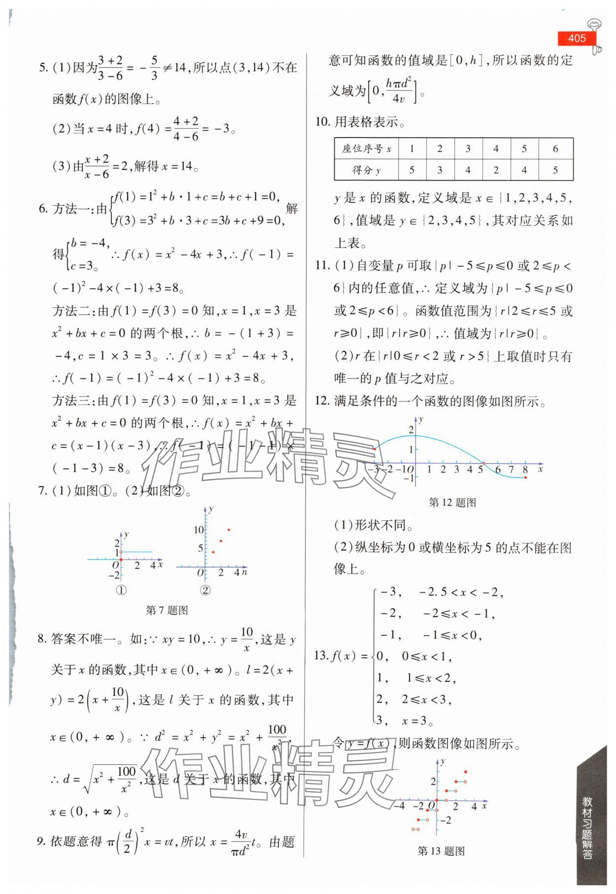 2024年教材课本高一数学必修第一册人教版 参考答案第14页