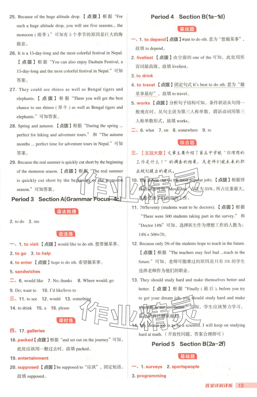 2025年综合应用创新题典中点八年级英语下册鲁教版 第13页