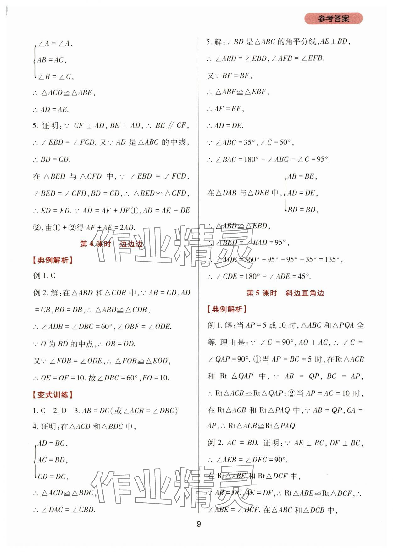 2024年新课程实践与探究丛书八年级数学上册华师大版 第9页