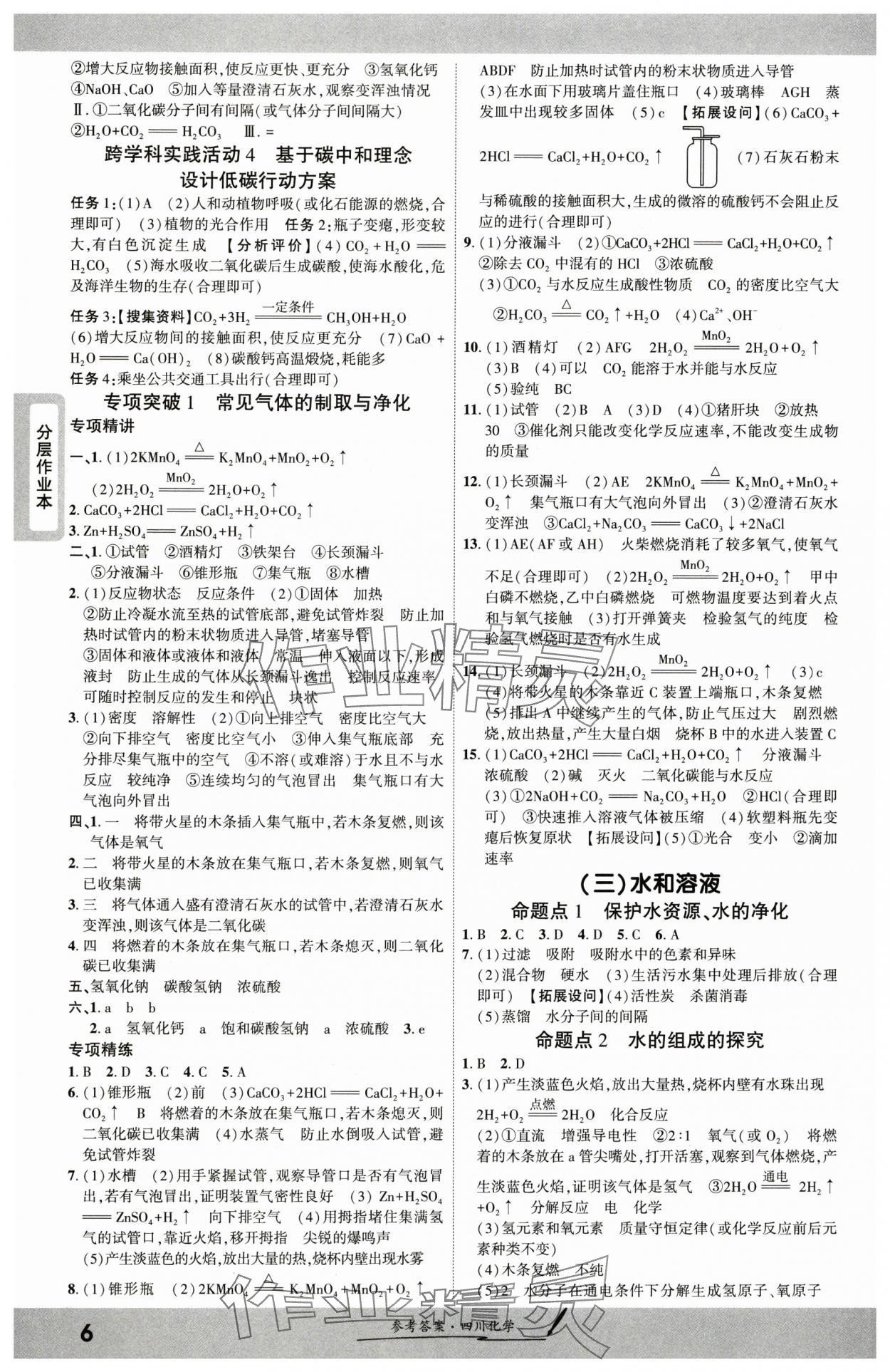 2025年一戰(zhàn)成名新中考化學(xué)四川專版&nbsp;參考答案第5頁(yè)