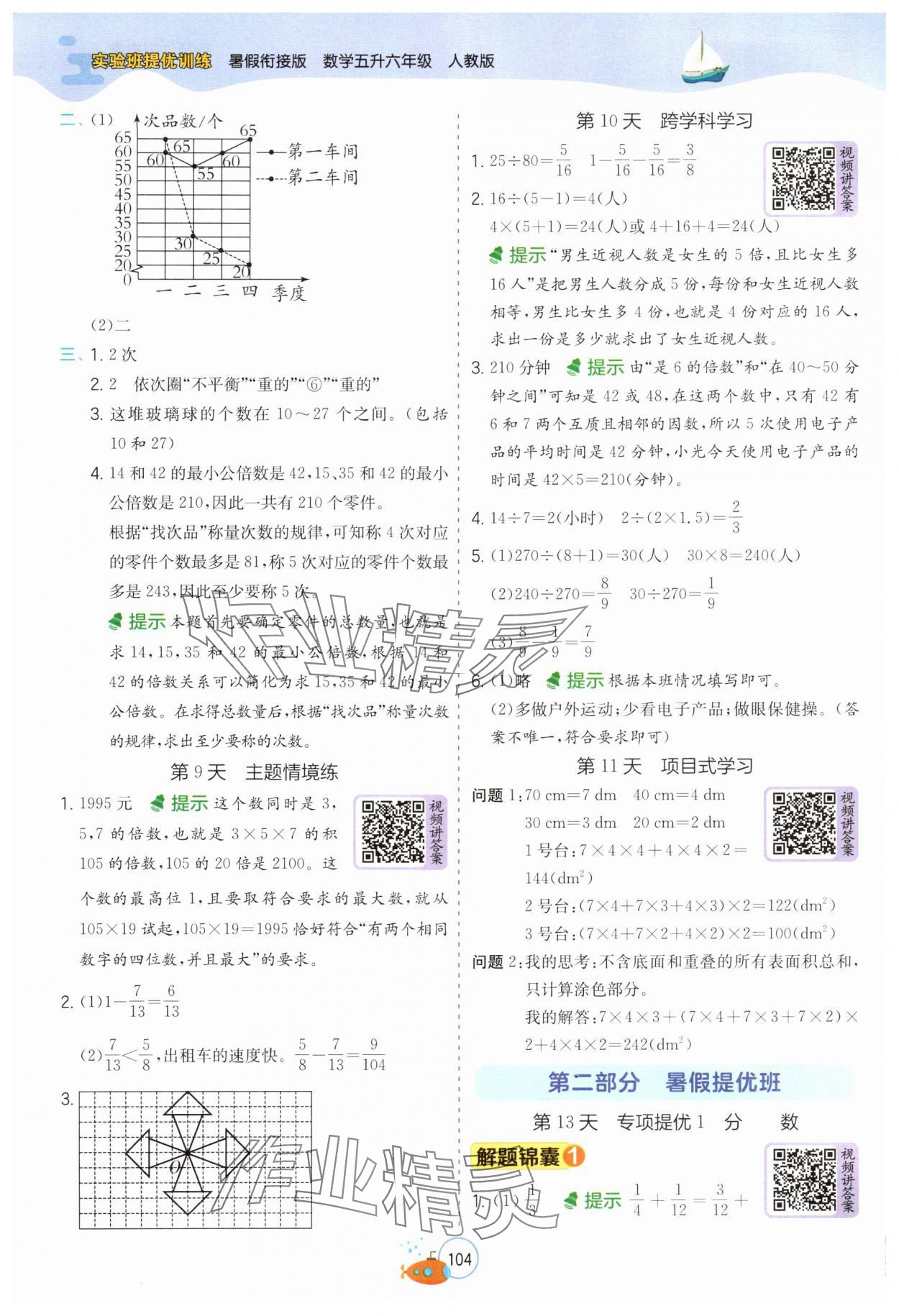 2025年實驗班提優(yōu)訓(xùn)練暑假銜接版五升六年級數(shù)學(xué)人教版 第4頁
