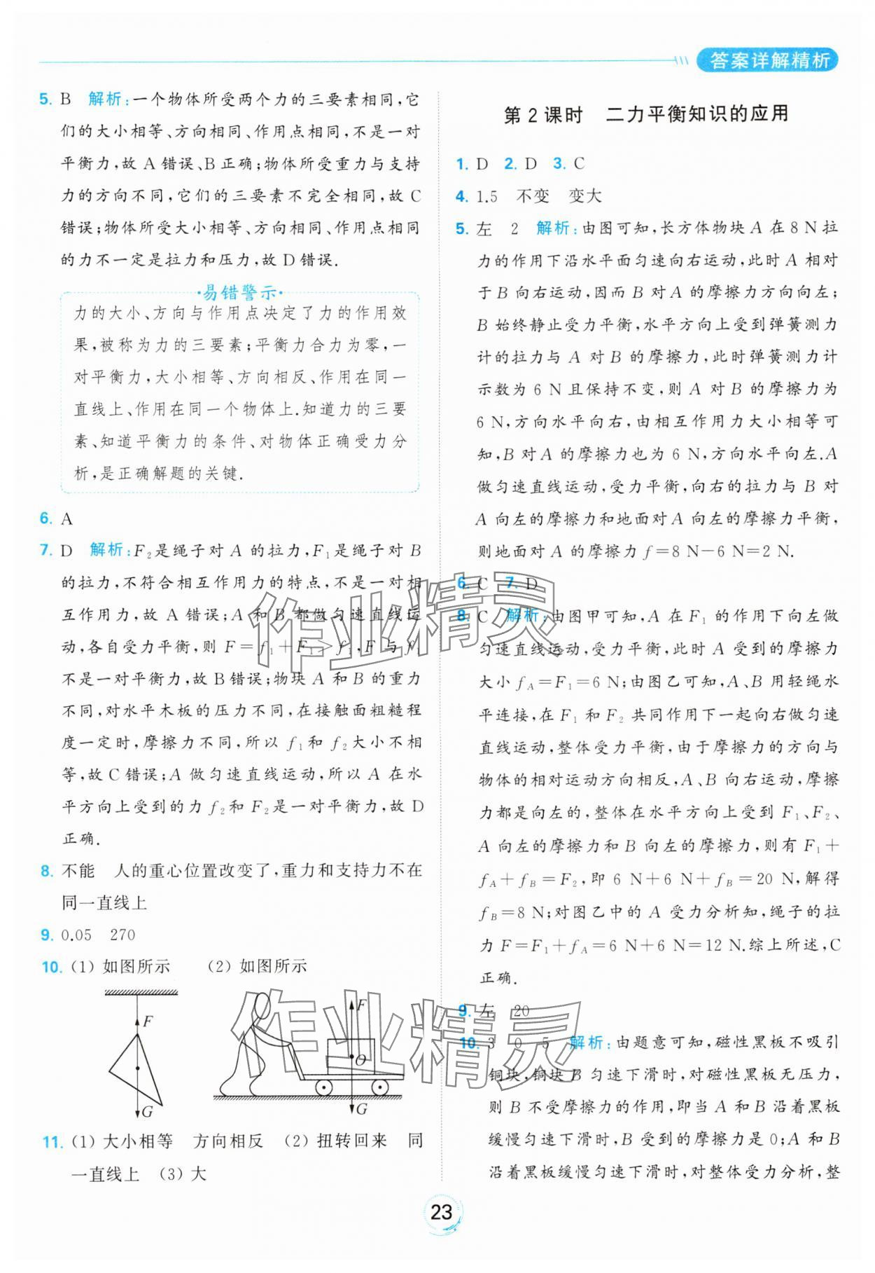 2024年亮點(diǎn)給力全優(yōu)練霸八年級物理下冊蘇科版 第23頁