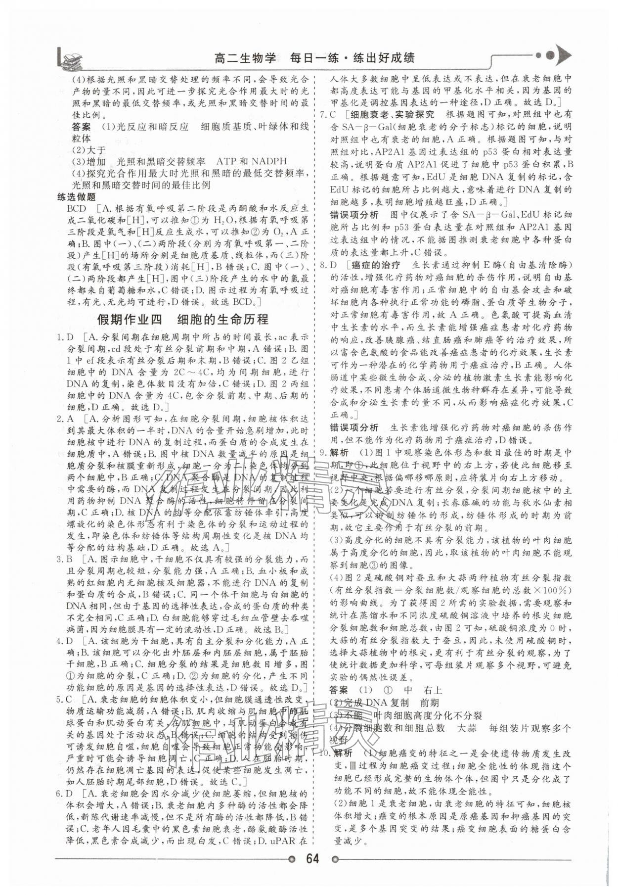 2026年快乐假期讲练测高二生物&nbsp;第4页