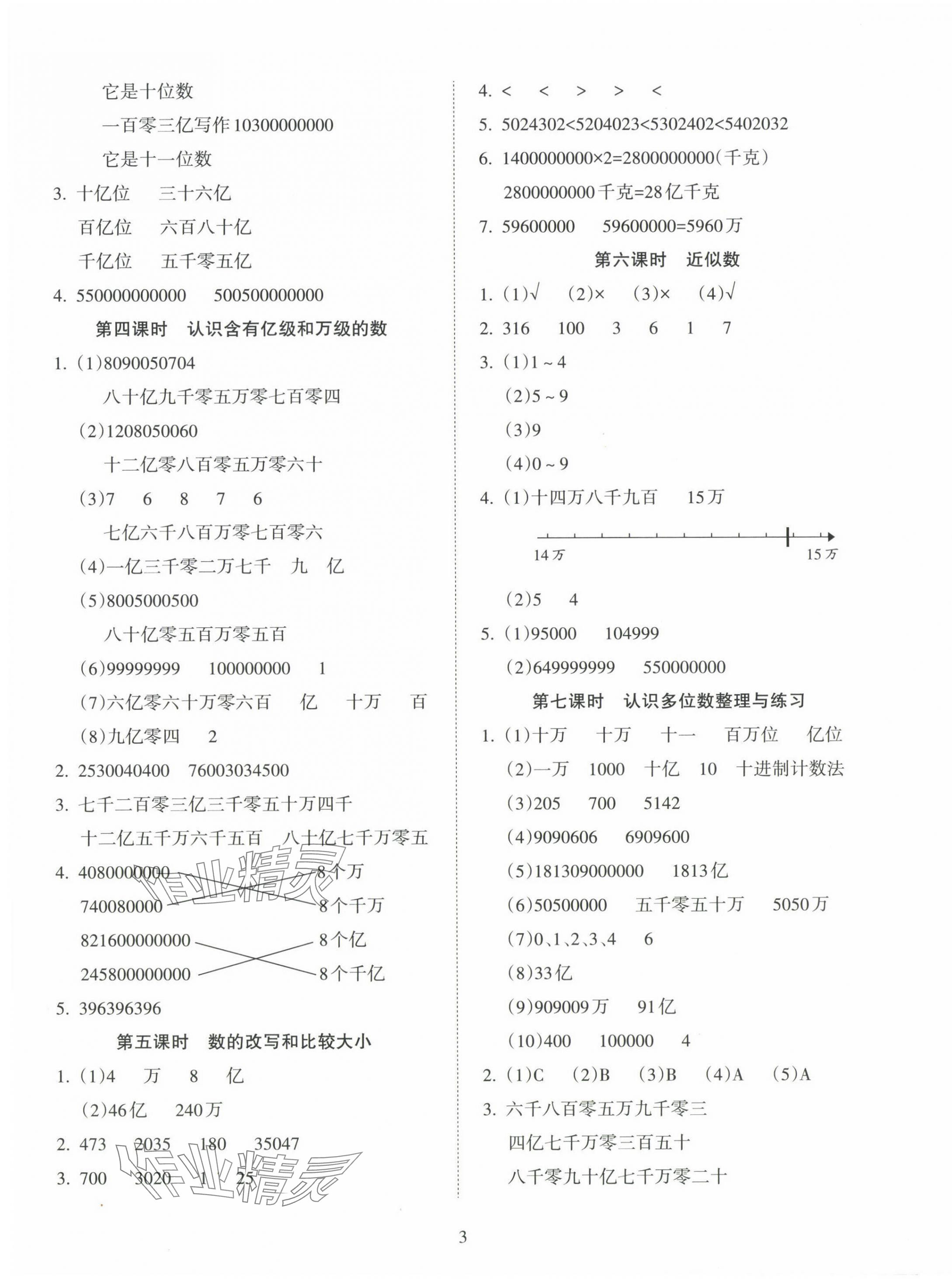 2025年金椰風新課程同步練四年級數學下冊蘇教版 第3頁