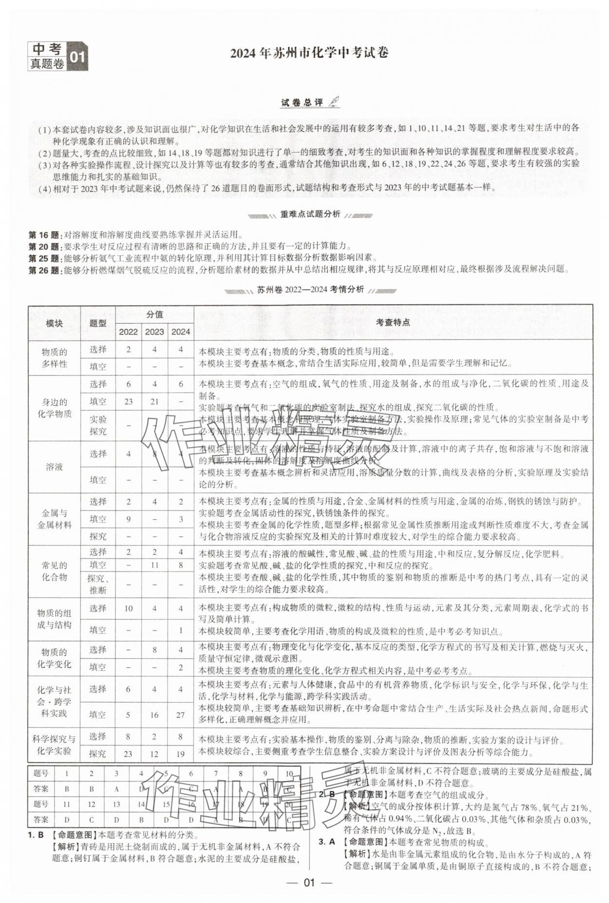 2025年學(xué)霸中考試卷匯編38套化學(xué) 第1頁