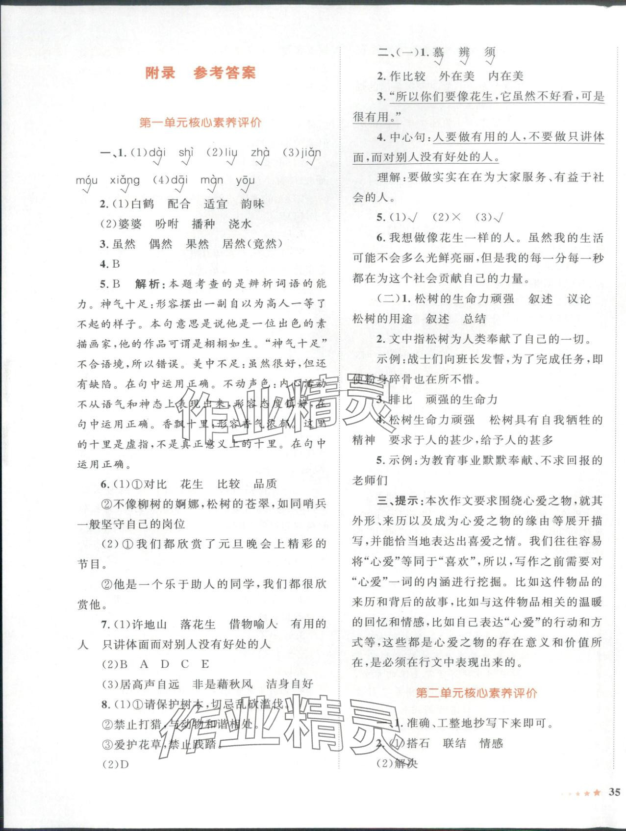 2025年同步优学核心素养评价五年级语文上册人教版 第1页