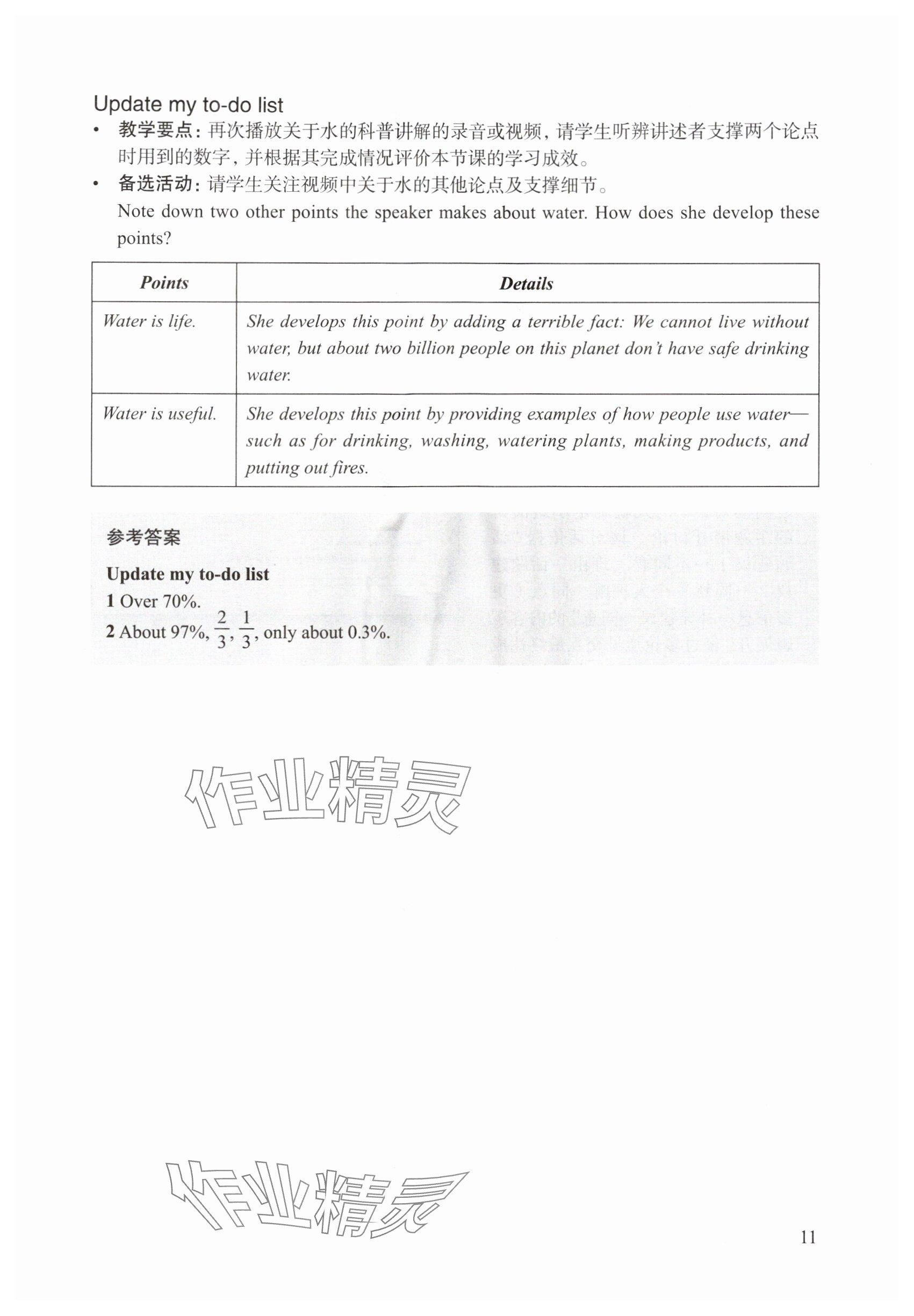 2025年教材课本八年级英语上册沪教版54制&nbsp;参考答案第11页
