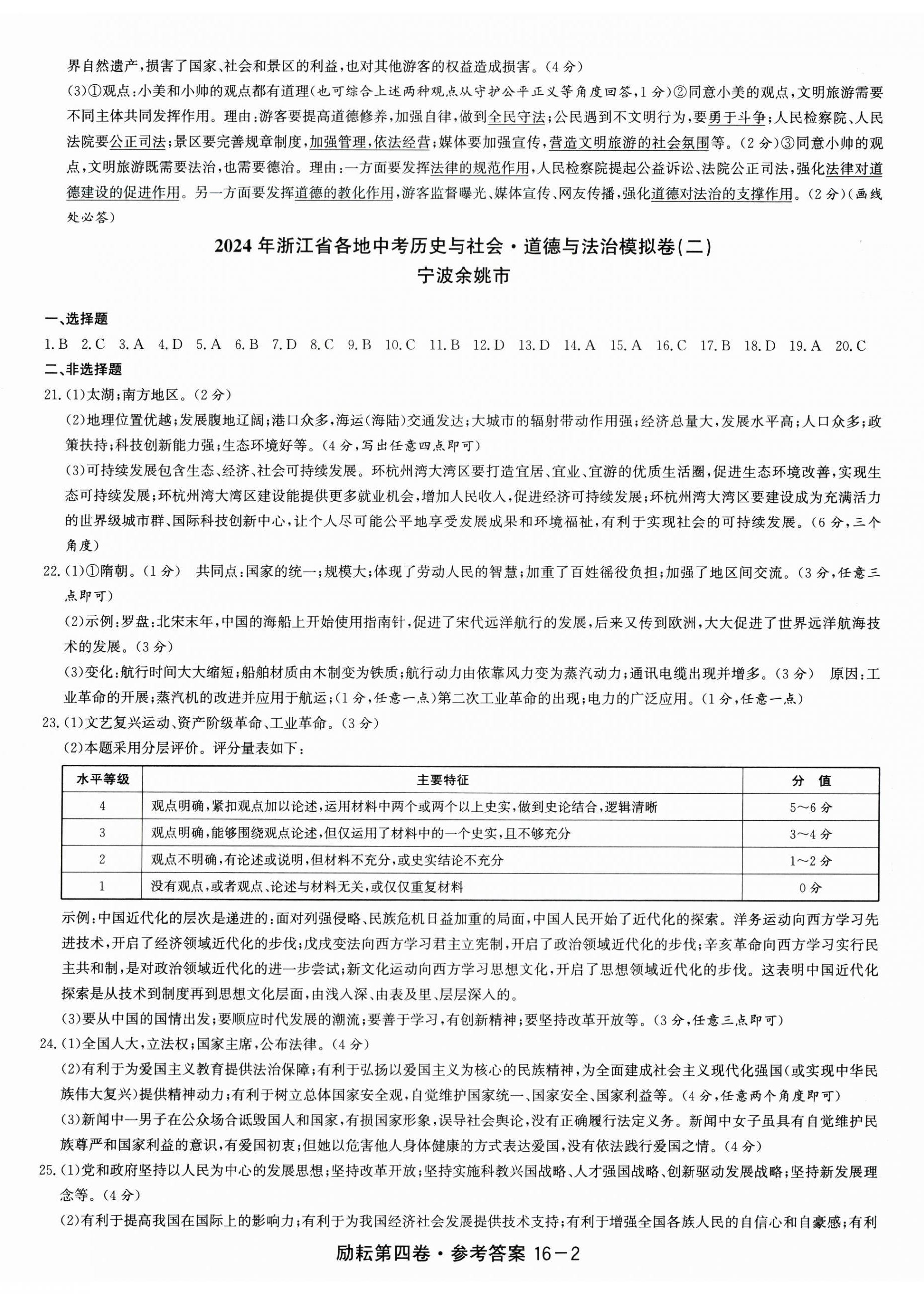 2024年勵(lì)耘第4卷歷史浙江地區(qū)專用 第2頁(yè)