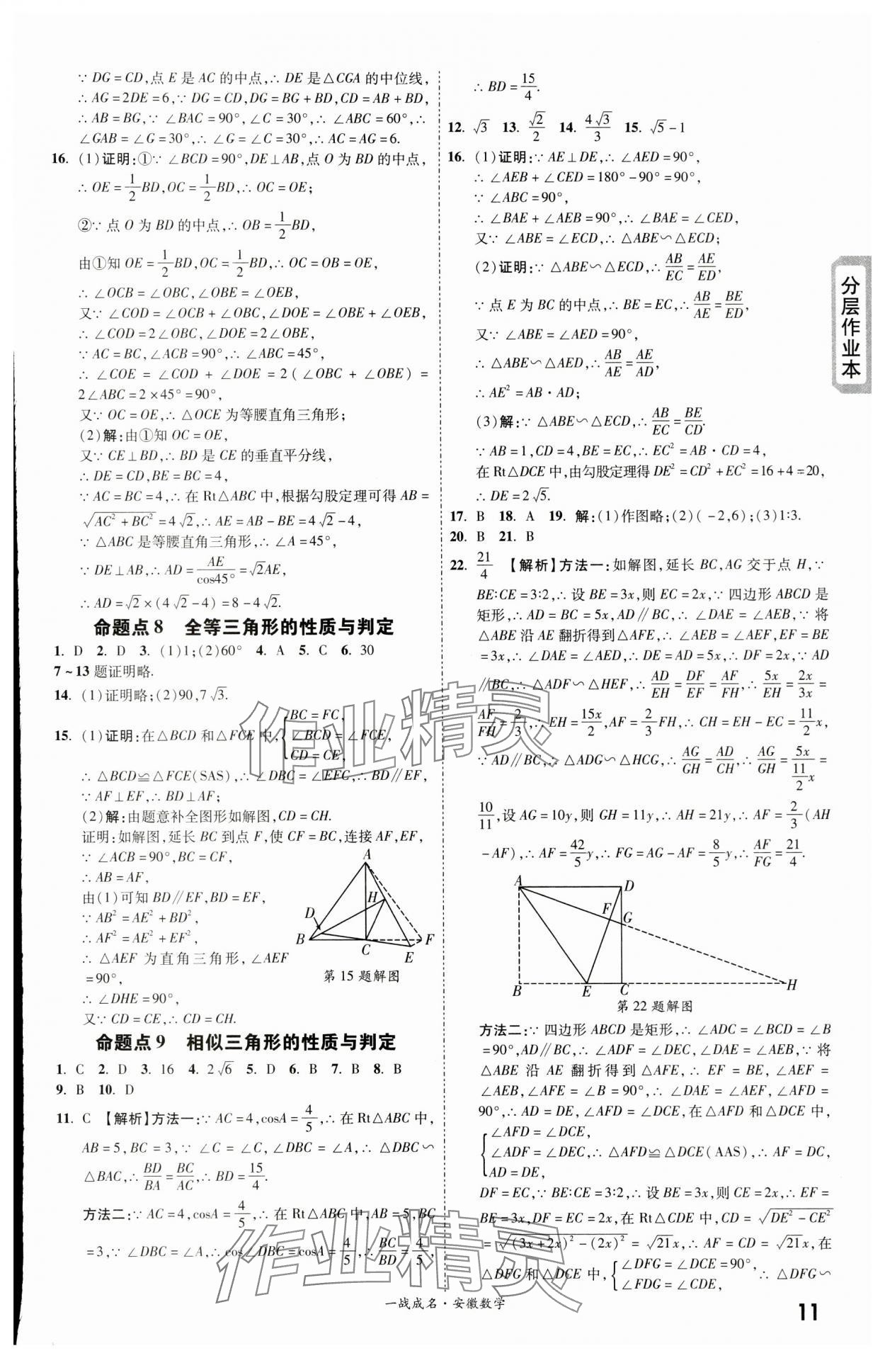 2024年一戰(zhàn)成名考前新方案數(shù)學(xué)安徽專版 第11頁