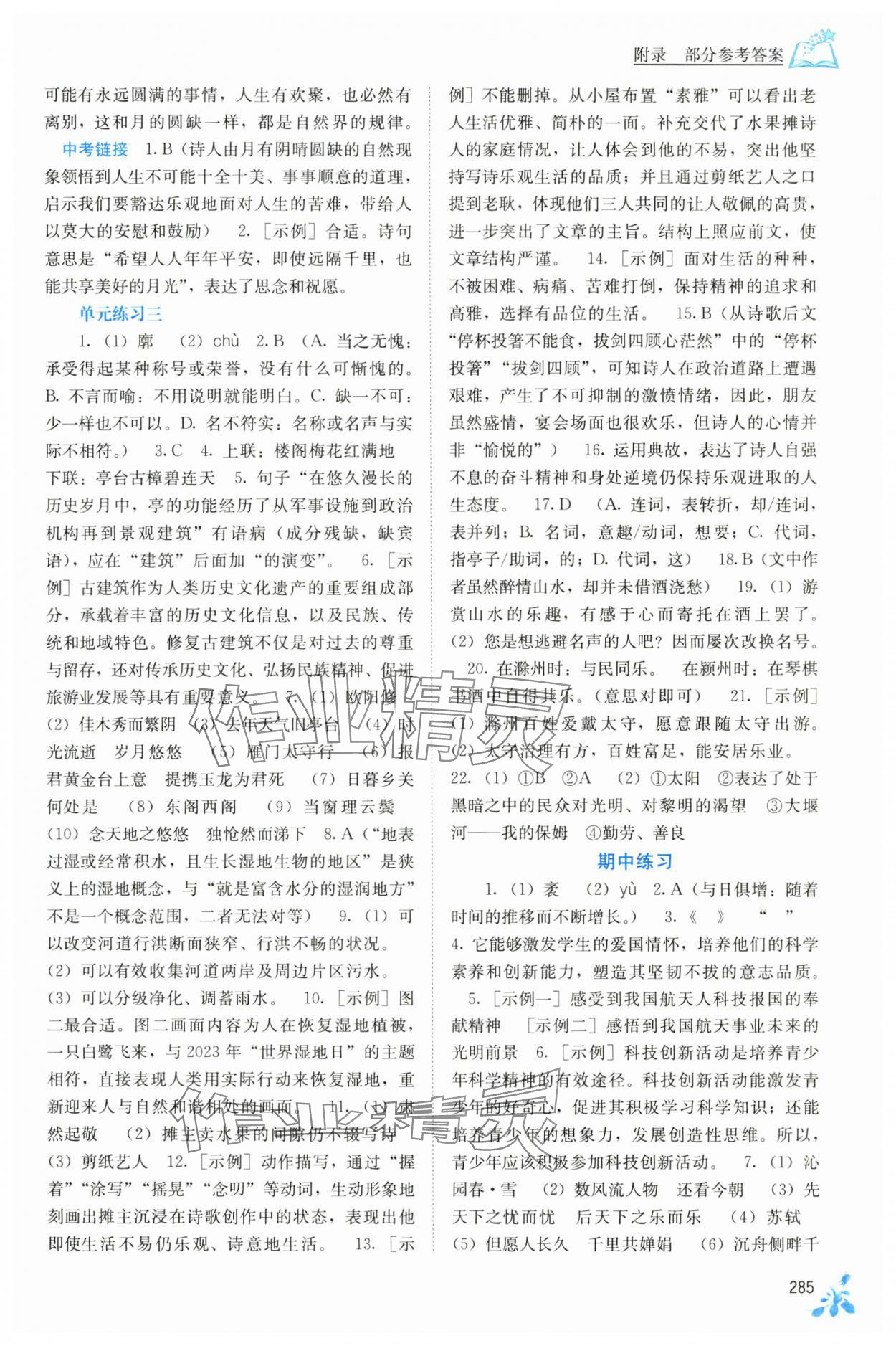 2025年自主学习能力测评九年级语文全一册人教版 第9页