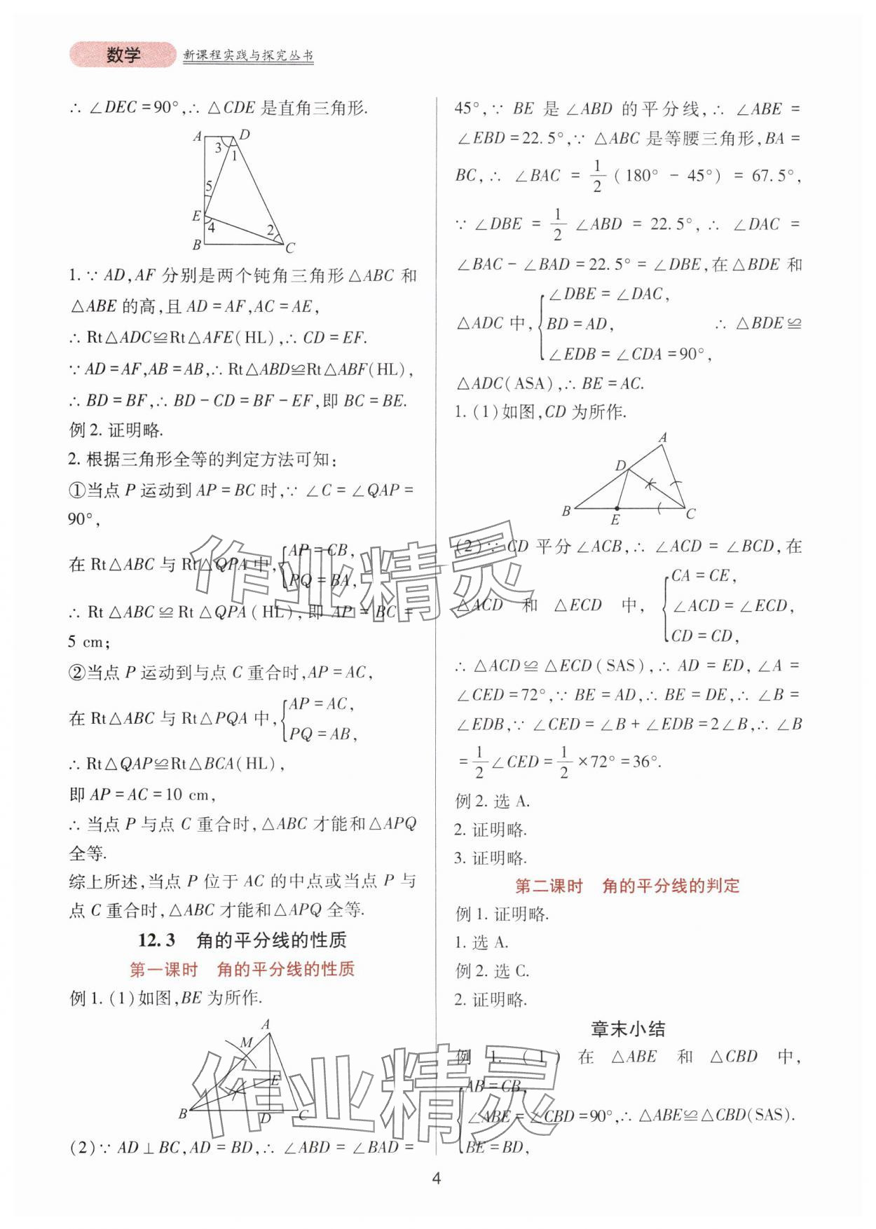 2024年新课程实践与探究丛书八年级数学上册人教版 第4页