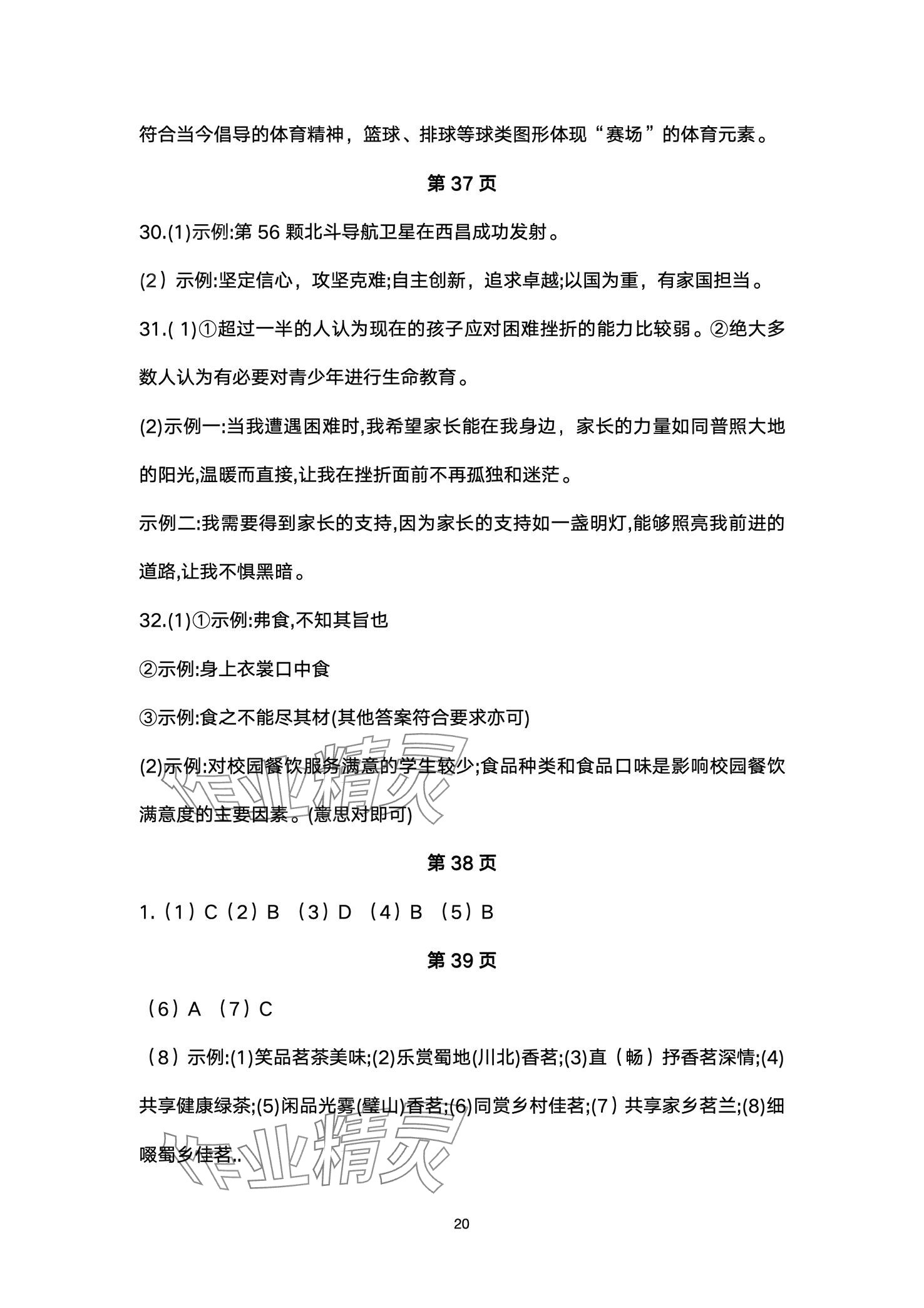 2024年超级课堂中考冲刺语文湖北专版&nbsp;第20页