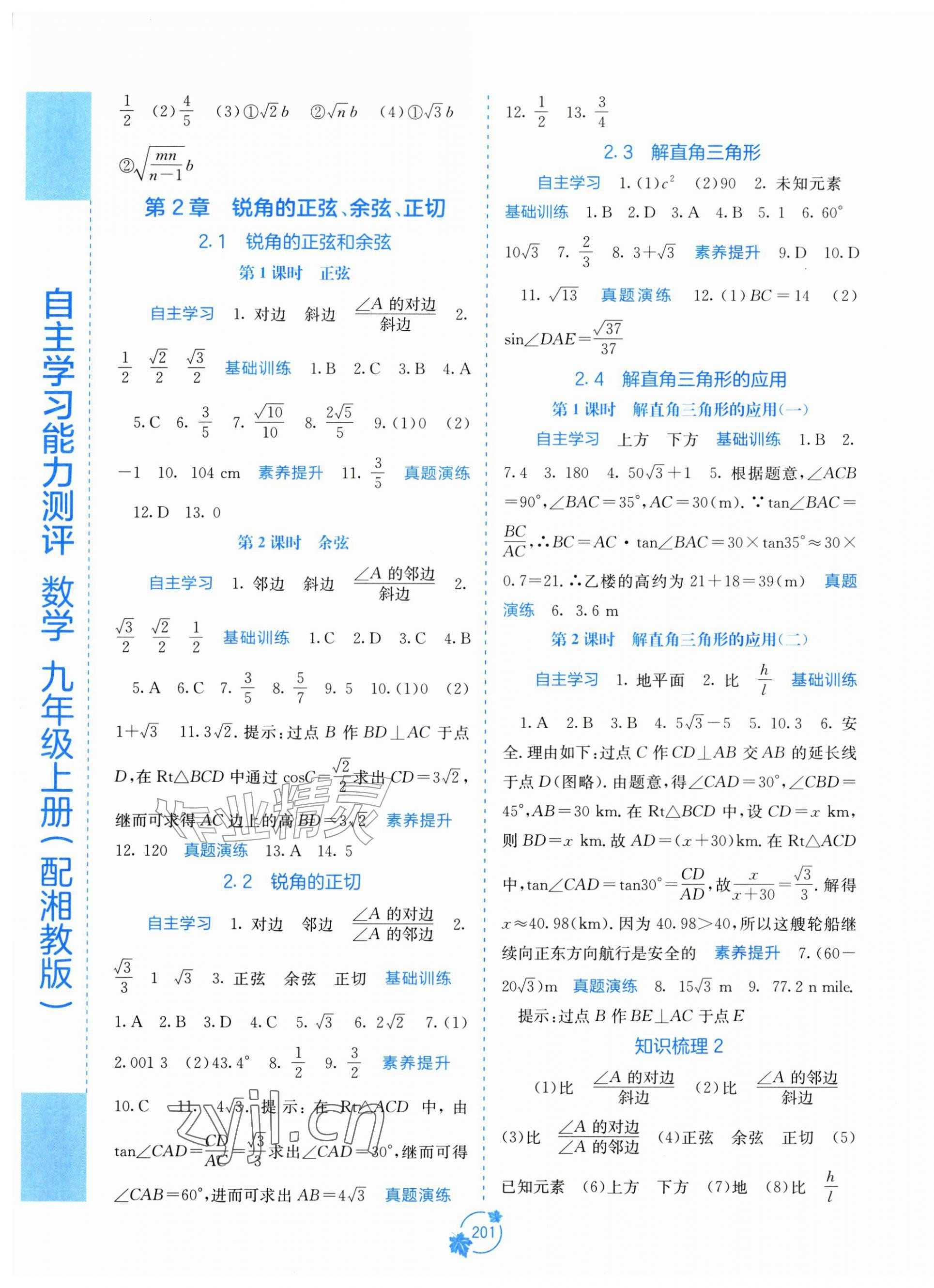 2026年自主学习能力测评九年级数学上册湘教版&nbsp;第5页