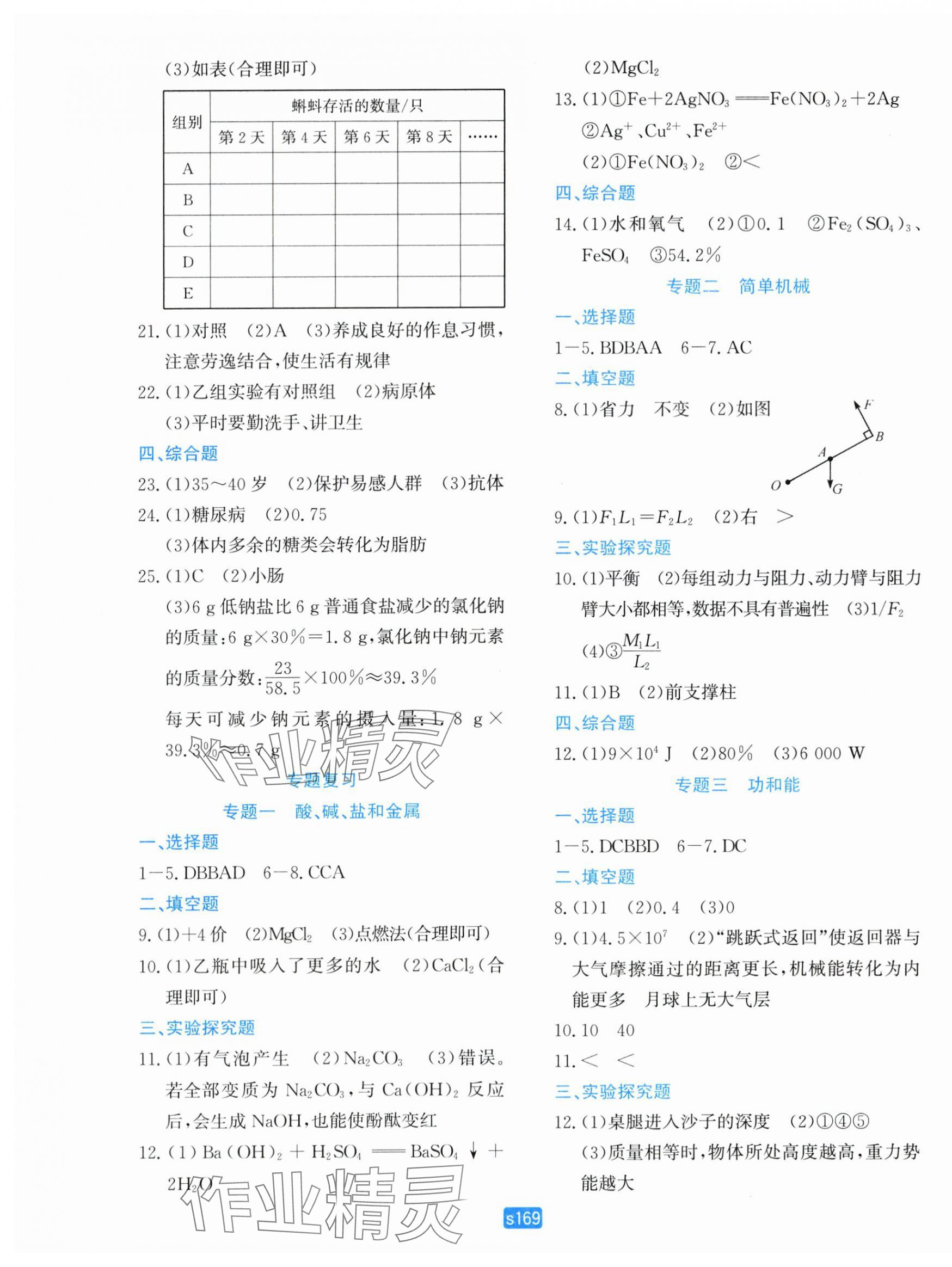 2025年初中全程阶段测评卷九年级科学全一册浙教版&nbsp;第9页