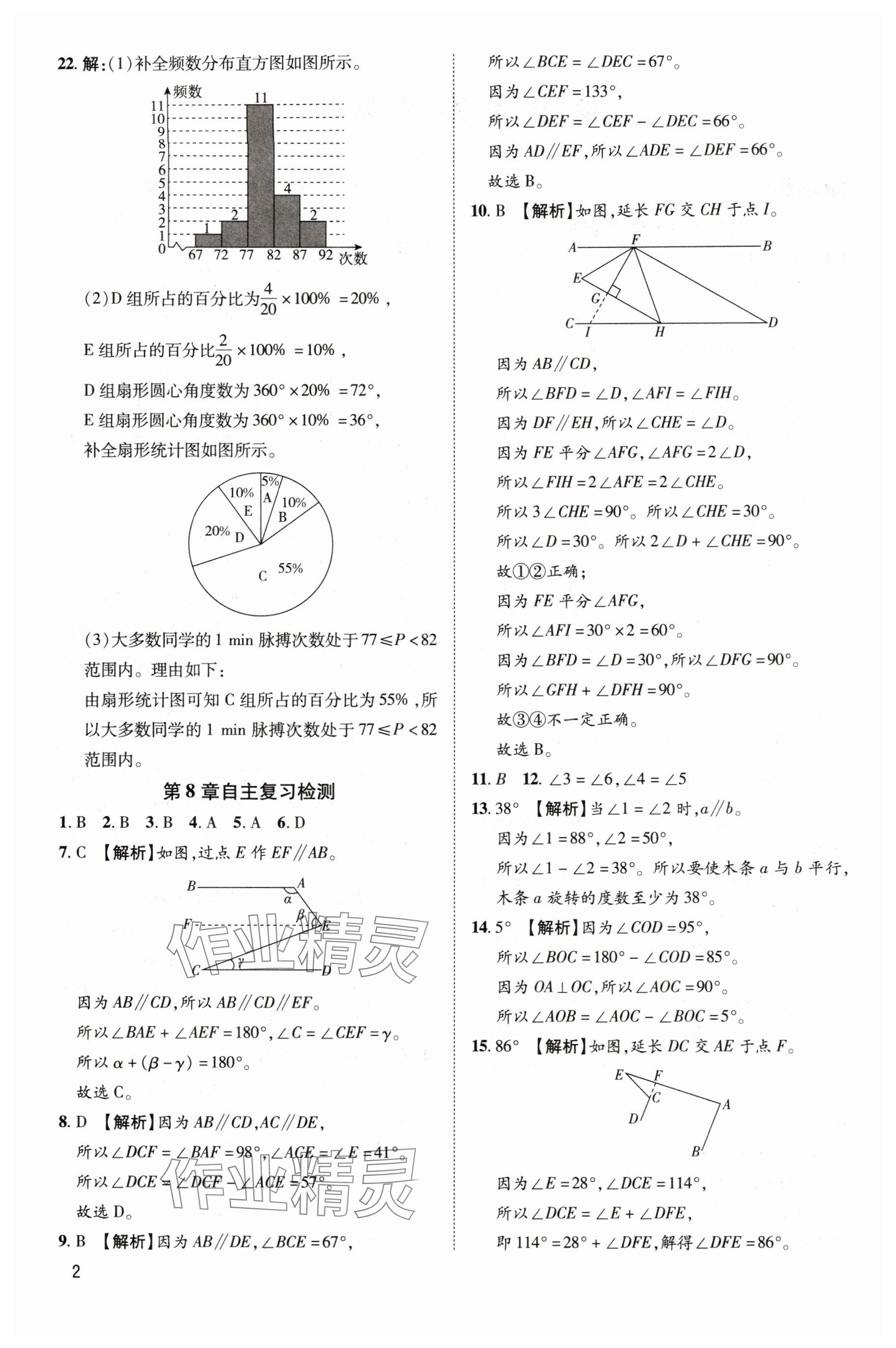 2025年魯人泰斗假期好時光七升八數(shù)學(xué)青島版 參考答案第2頁