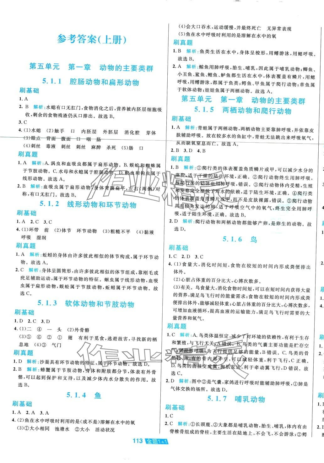 2024年中大英才金題1加1八年級(jí)生物全一冊(cè)人教版 第1頁(yè)