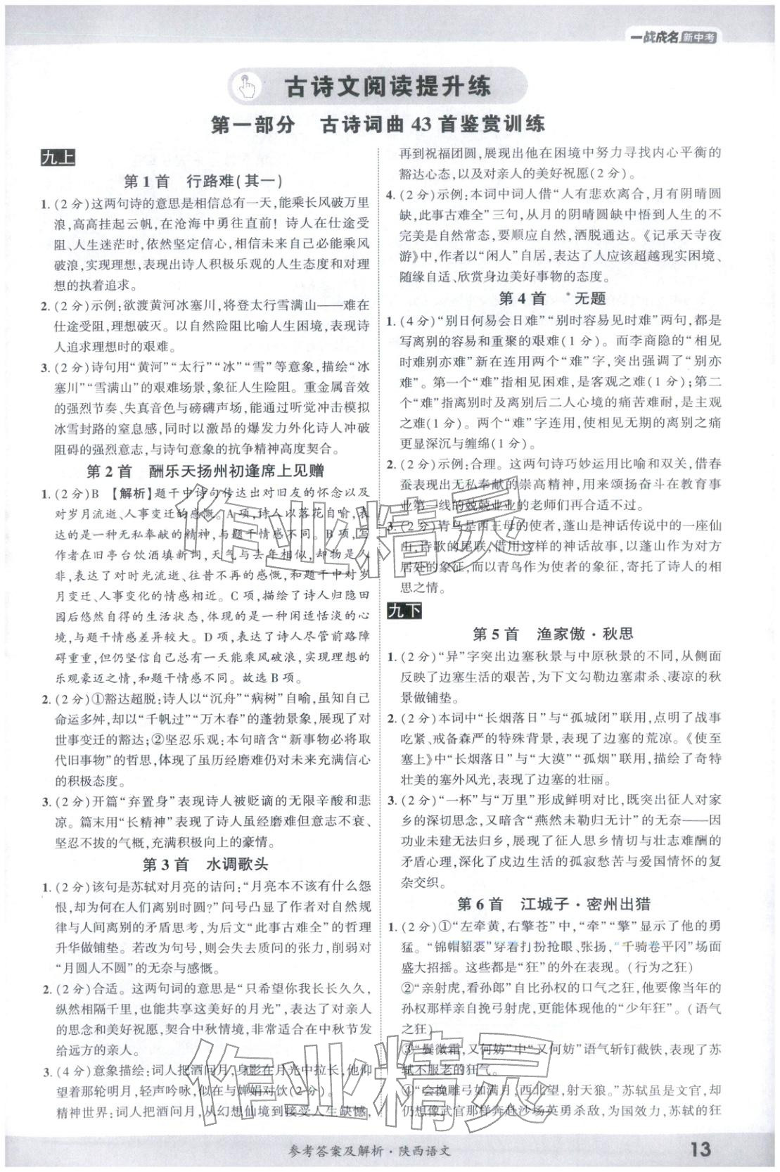 2026年一戰(zhàn)成名新中考語文陜西專版&nbsp;第12頁