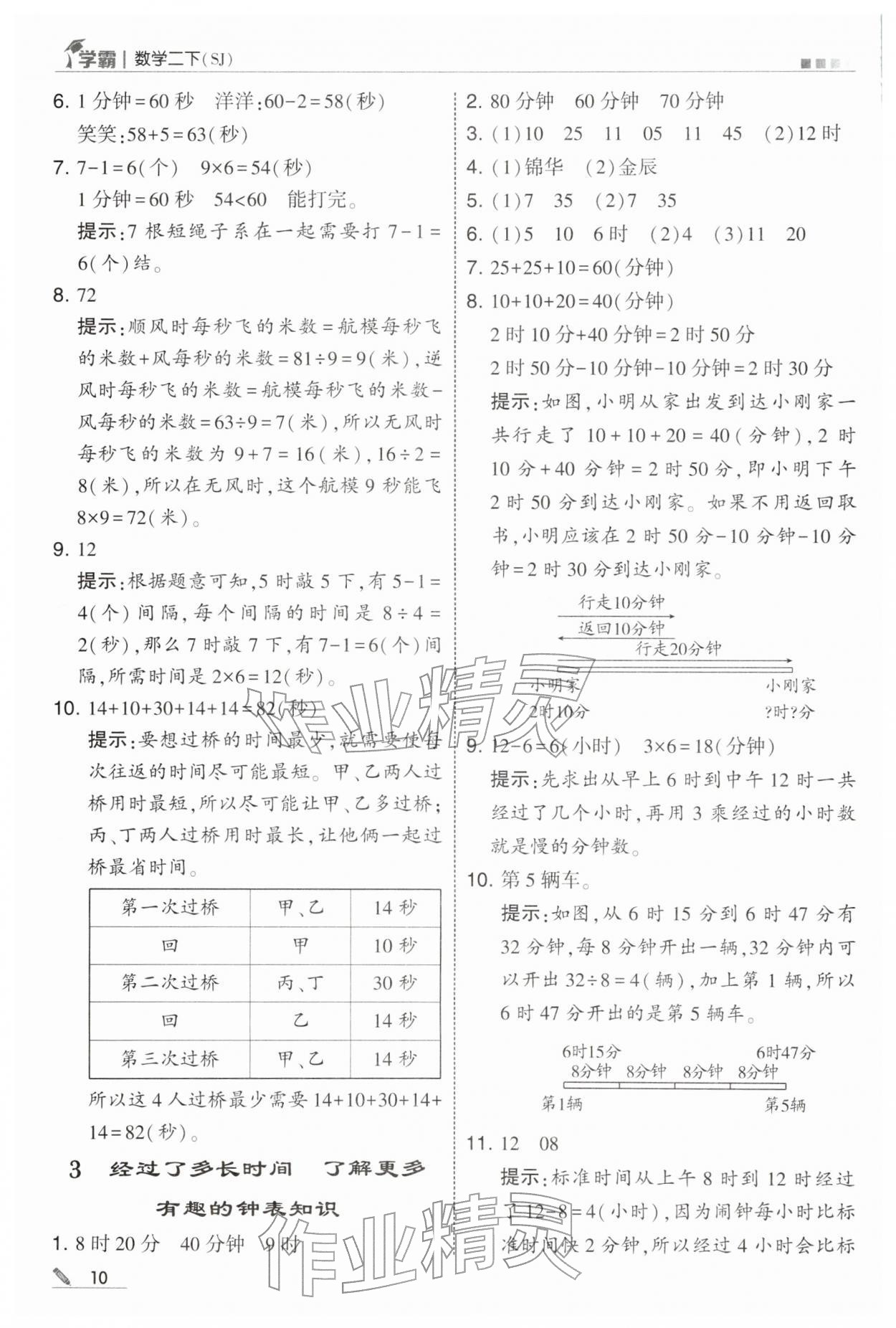 2026年学霸二年级数学下册苏教版&nbsp;第10页