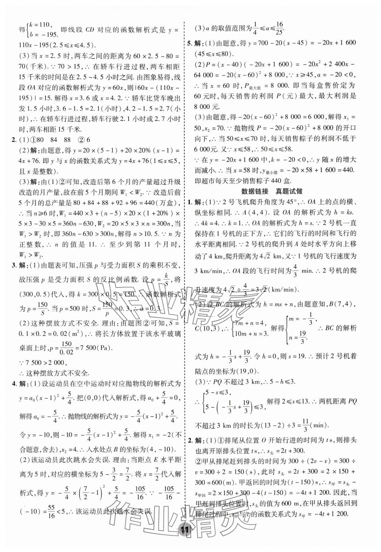 2025年中考大數(shù)據(jù)數(shù)學(xué)河北專版&nbsp;參考答案第11頁