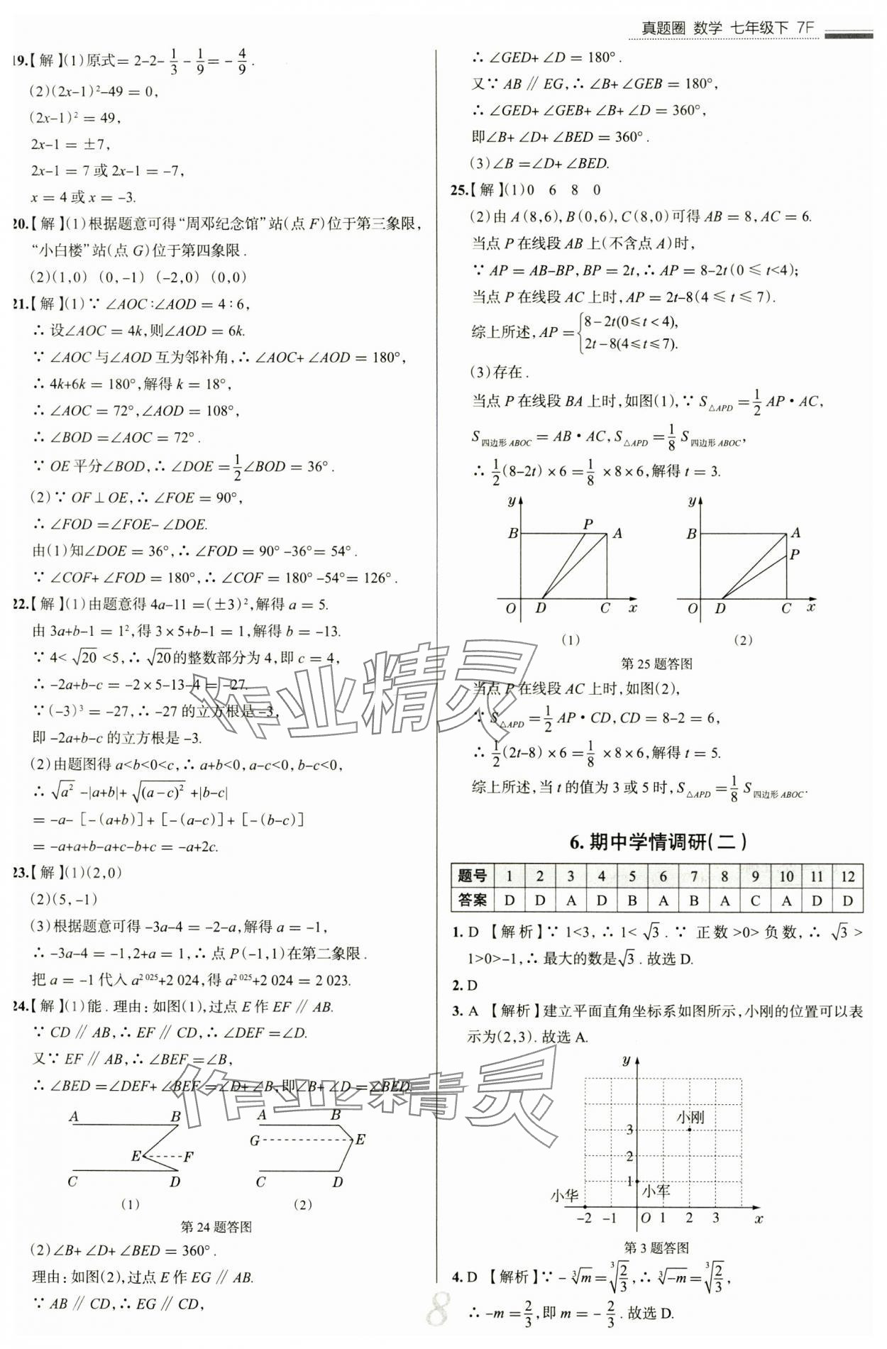 2025年真題圈七年級(jí)數(shù)學(xué)下冊(cè)人教版天津?qū)０?nbsp;參考答案第8頁(yè)