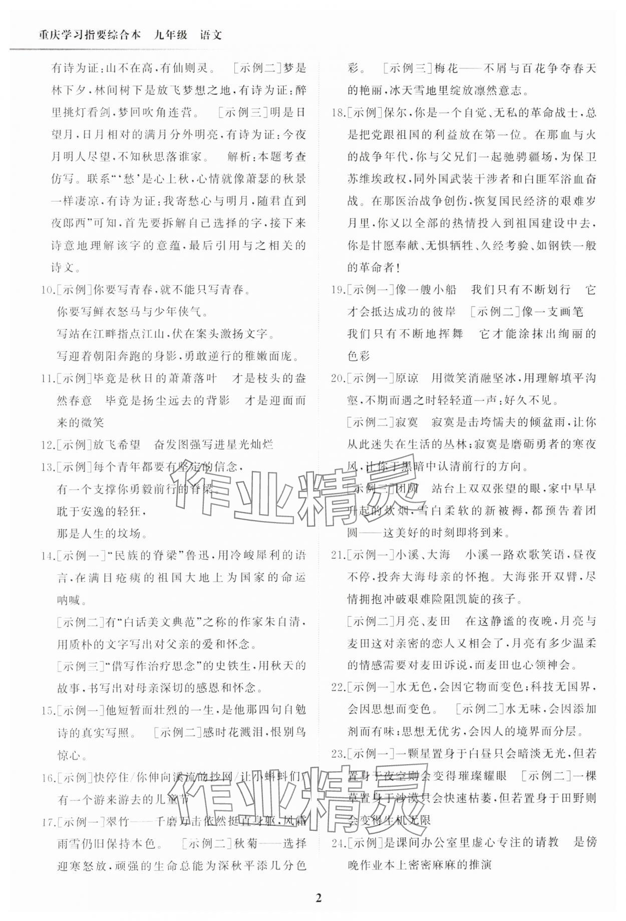 2025年學習指要綜合本九年級語文 第2頁