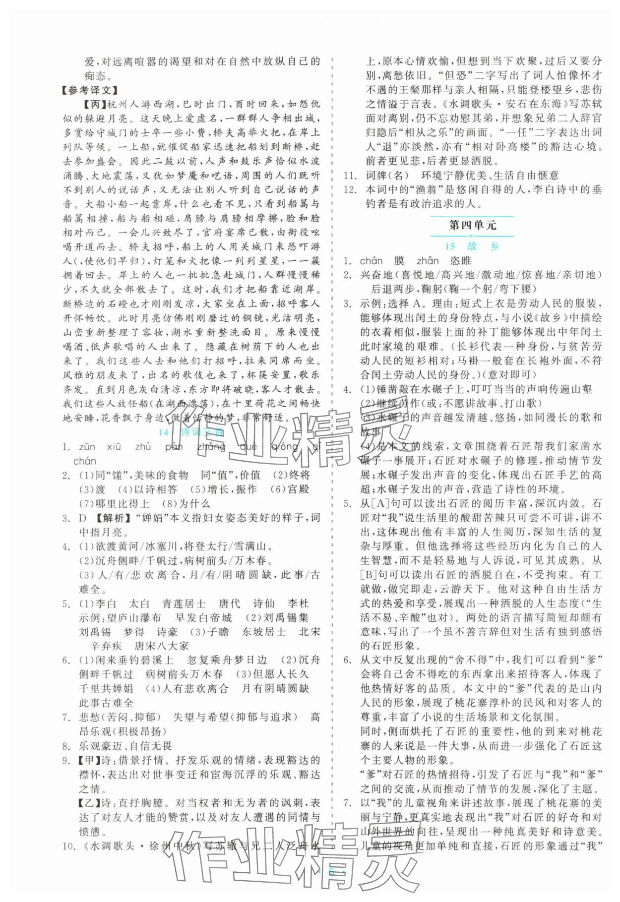2025年精彩练习就练这一本九年级语文全一册人教版评议教辅 第6页