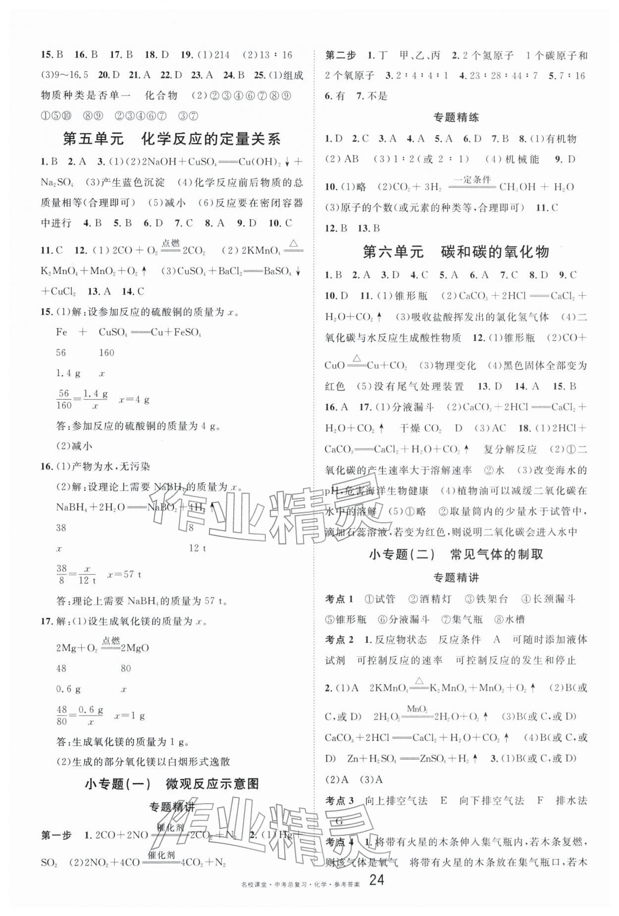 2026年名校课堂中考总复习化学安徽专版 第2页