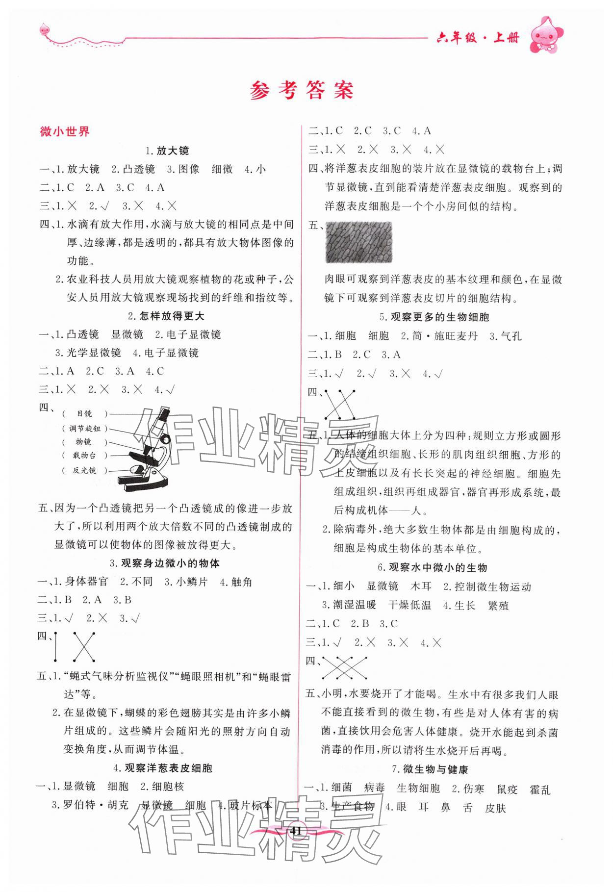 2024年激活思維科學(xué)與生活六年級上冊教科版 第1頁