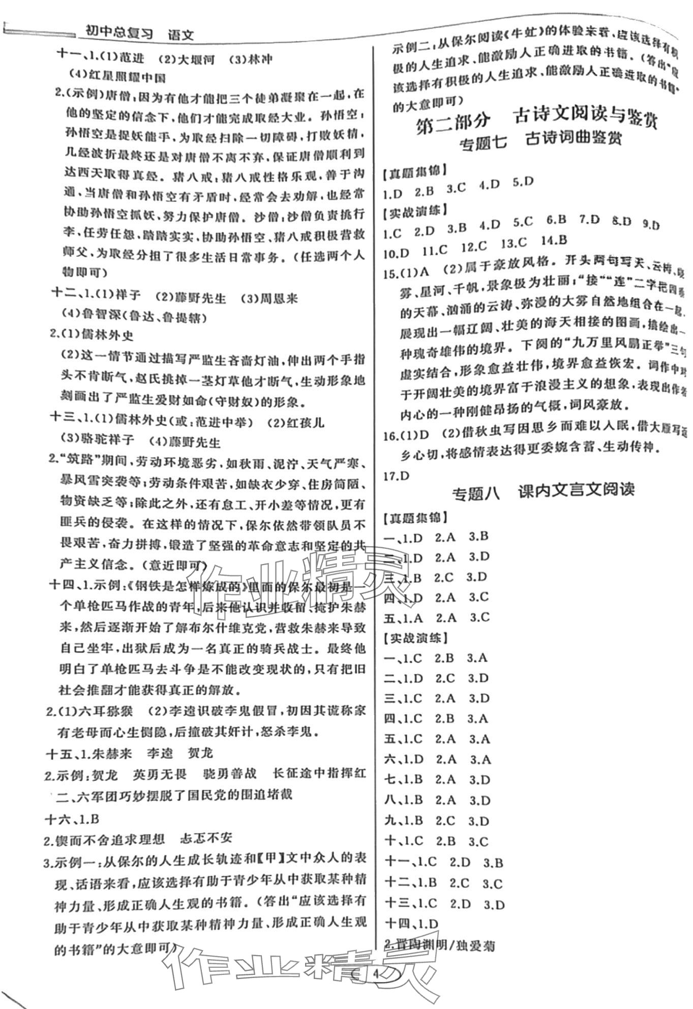 2024年初中總復(fù)習(xí)北京教育出版社語文 第4頁