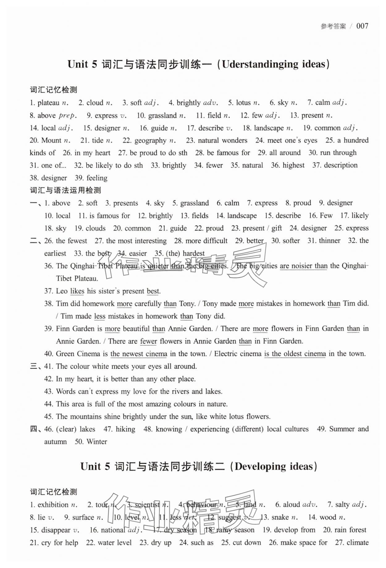 2025年英語詞匯與語法同步訓練七年級下冊外研版 第7頁
