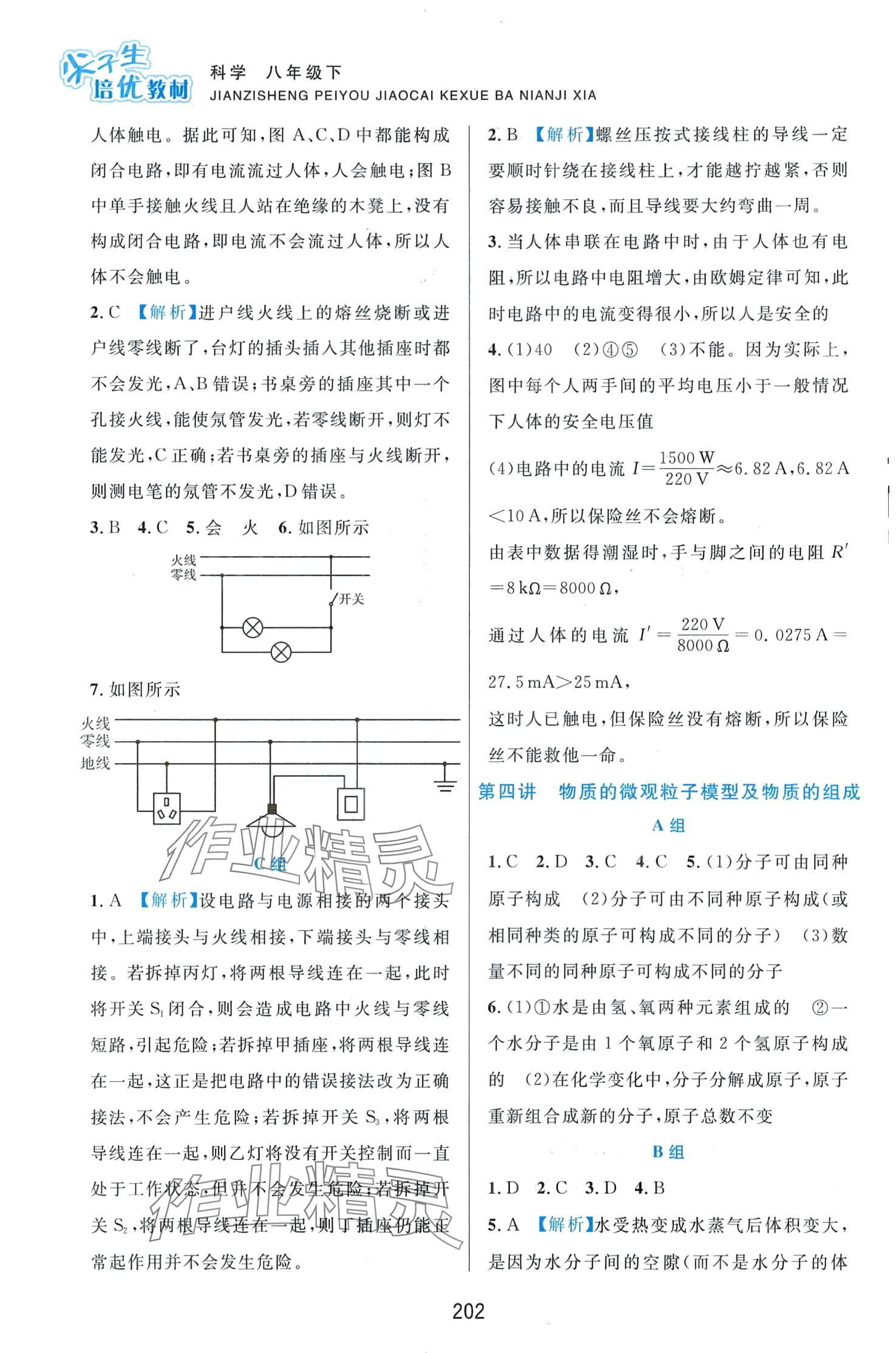 2024年尖子生培优教材八年级科学下册浙教版双色版 第4页