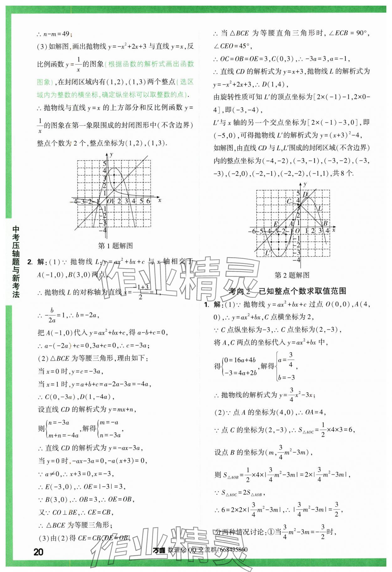 2024年萬唯中考壓軸題函數數學 第20頁