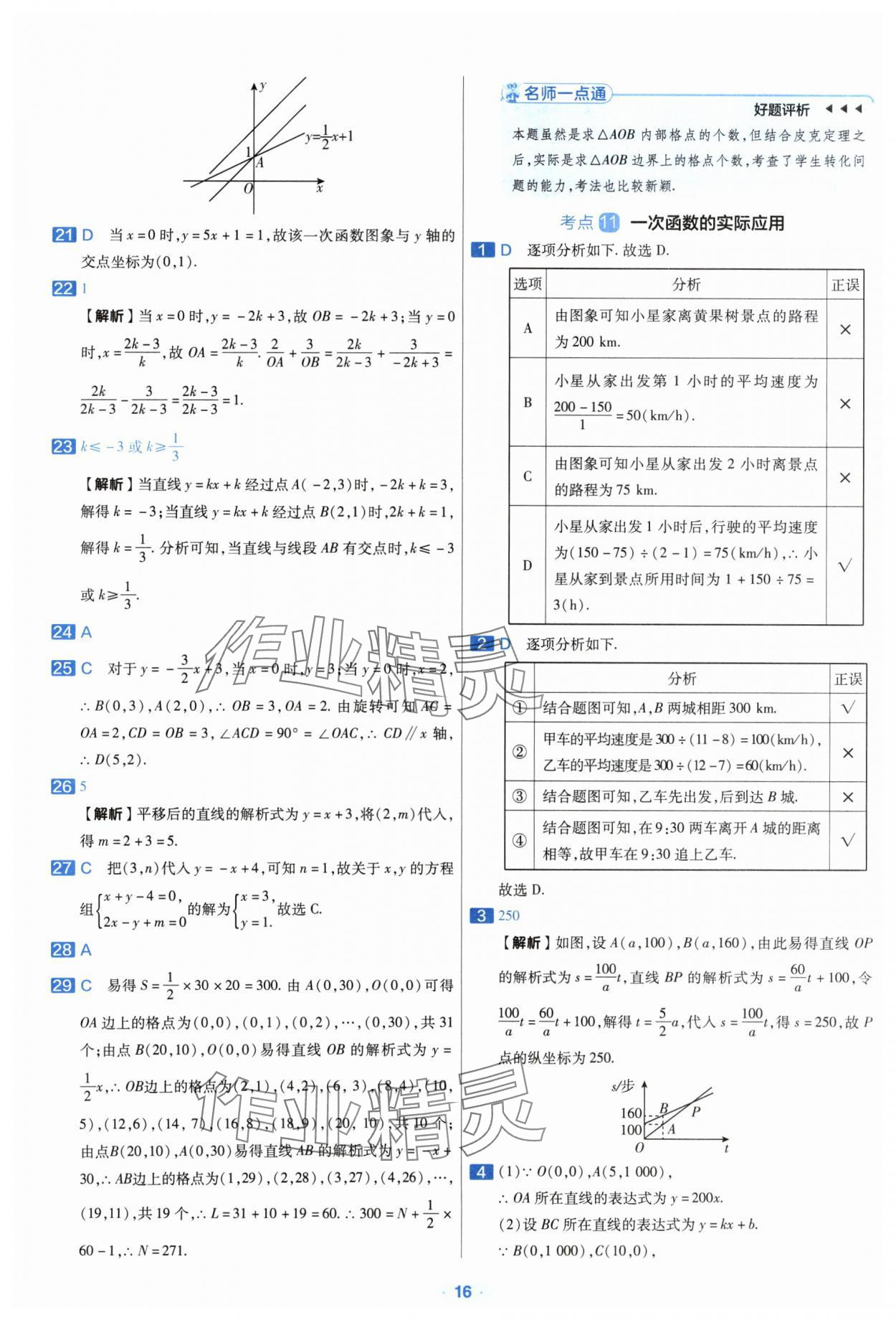 2024年金考卷中考真題分類訓練數(shù)學 參考答案第15頁