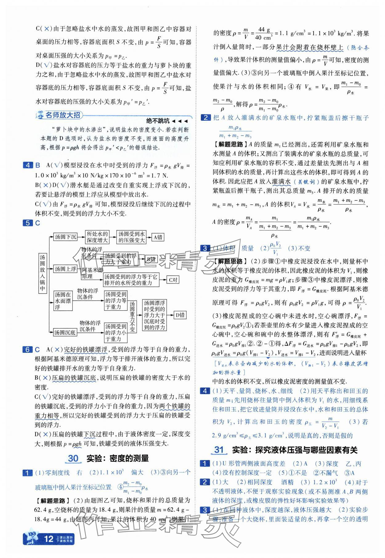 2025年金考卷中考45套匯編物理山西專版紫色封面 參考答案第12頁