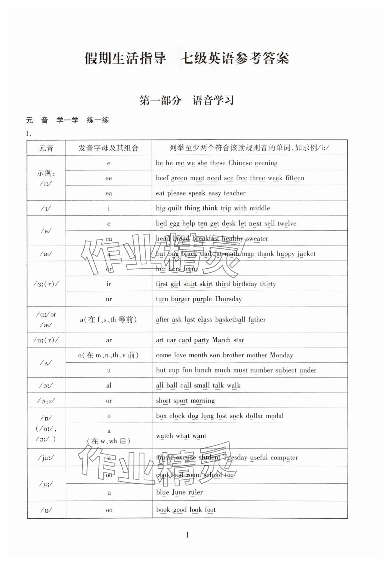 2024年寒假課程練習(xí)天津教育出版社七年級英語 第1頁