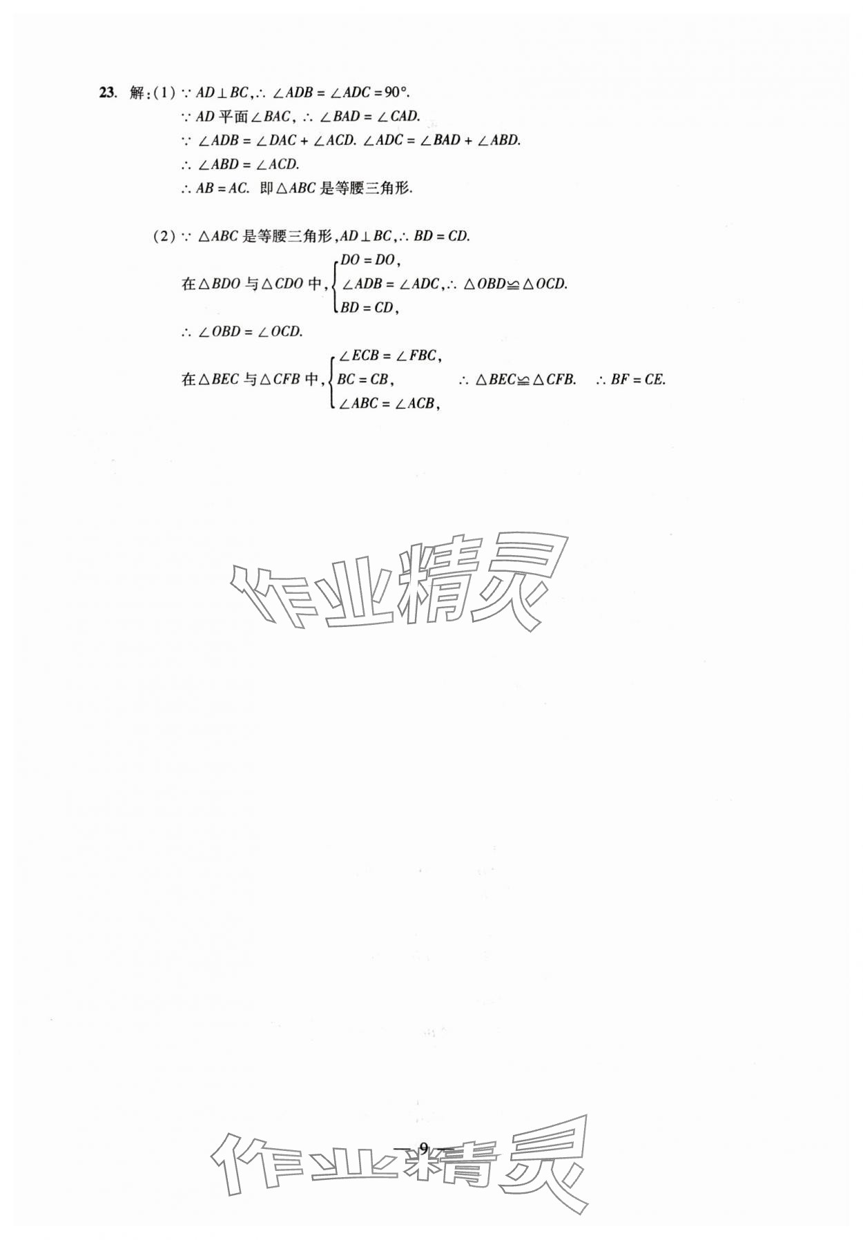 2025年初中測(cè)試與評(píng)估數(shù)學(xué) 參考答案第9頁