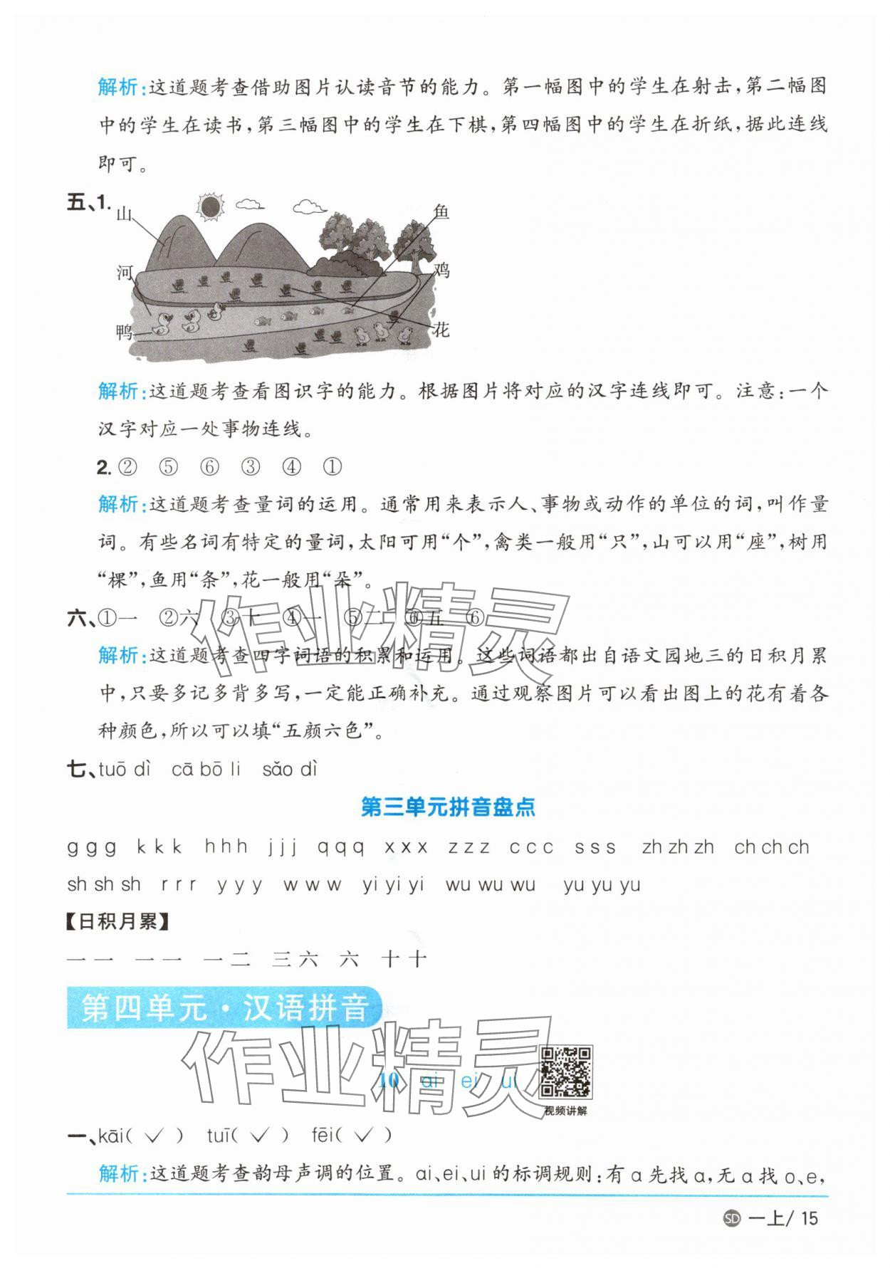 2025年陽光同學課時優(yōu)化作業(yè)一年級語文上冊人教版菏澤專版 第15頁