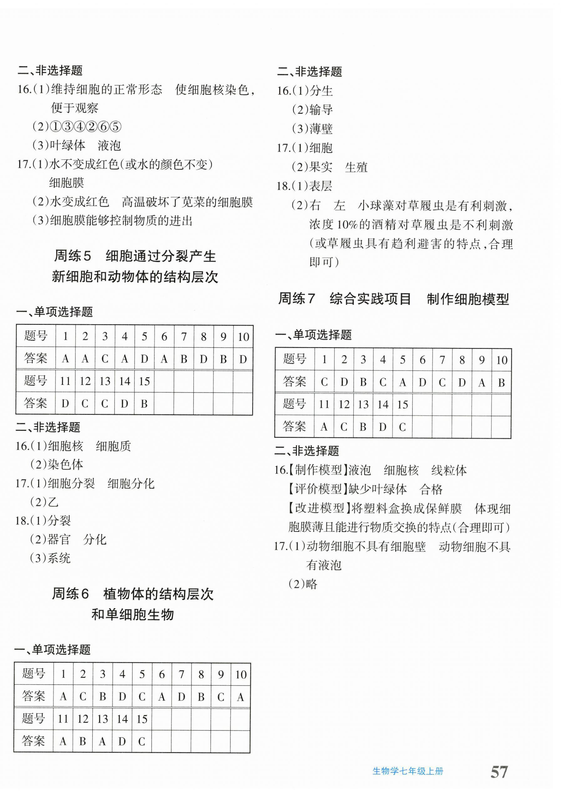2026年优学1+1评价与测试七年级生物上册人教版&nbsp;第2页