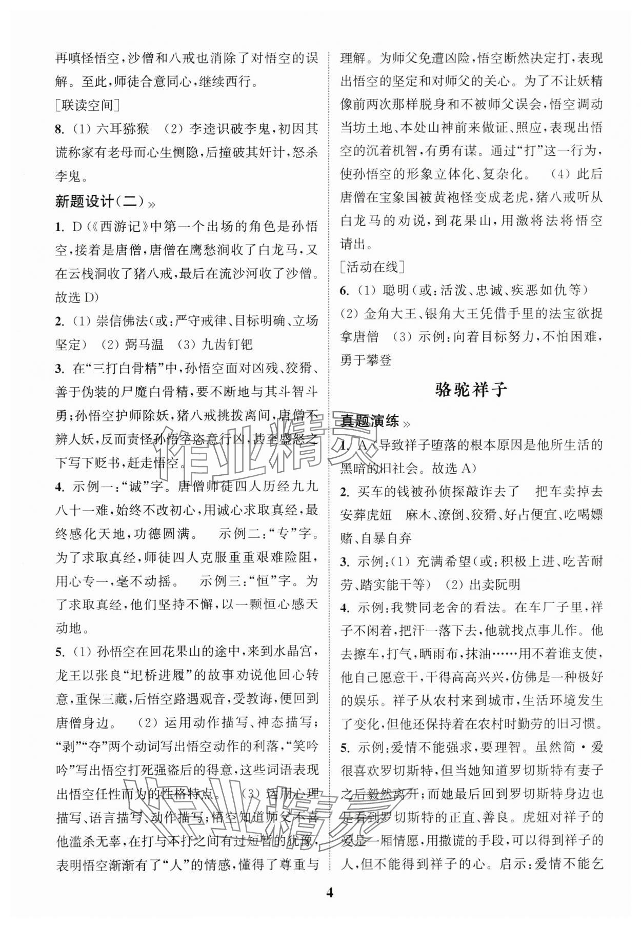 2024年初中名著三維導(dǎo)學(xué)中考語文 第4頁