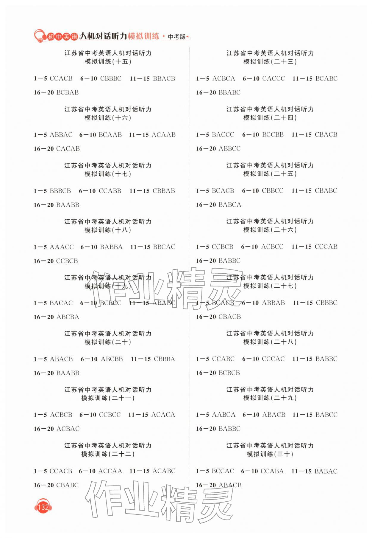 2026年人机对话听力模拟训练英语中考版&nbsp;第2页